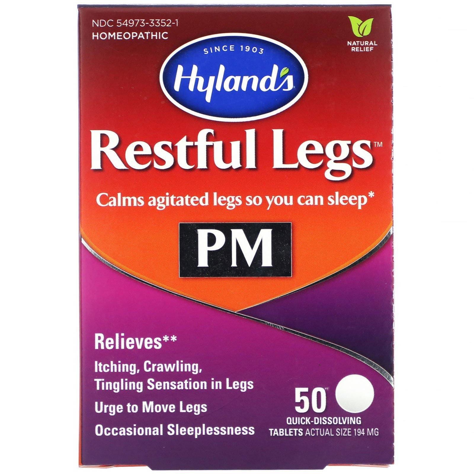 Hyland's, Restful Legs PM, 50 tabletas de rápida disolución