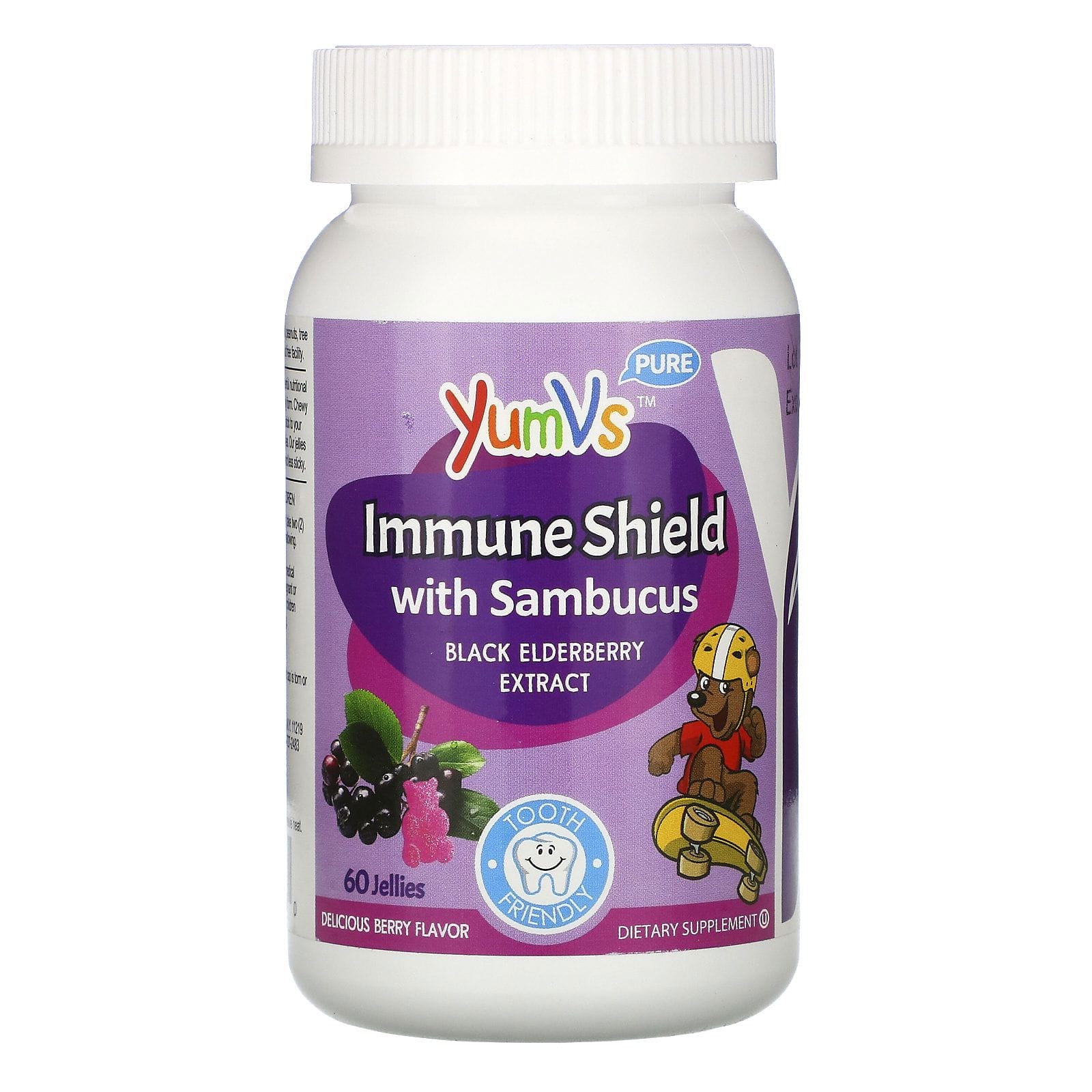 YumV's, Immune Shield with Sambucus, Delicious Berry Flavor, 60 Jelly Bears