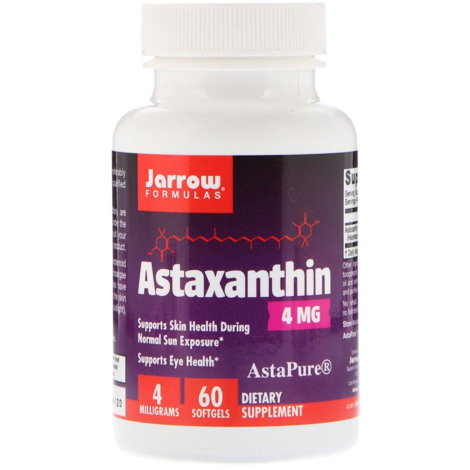 Jarrow Formulas, Astaxanthina, 4 mg, 60 Softgels