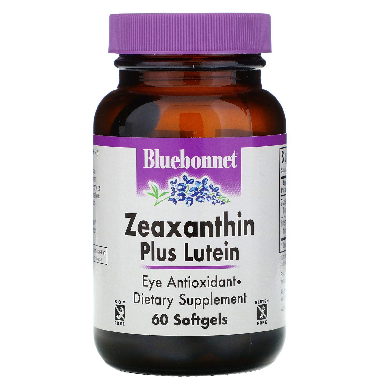 Bluebonnet Nutrition, Zeaxanthin Más Luteina, 60 Capsulas de Gel Suave