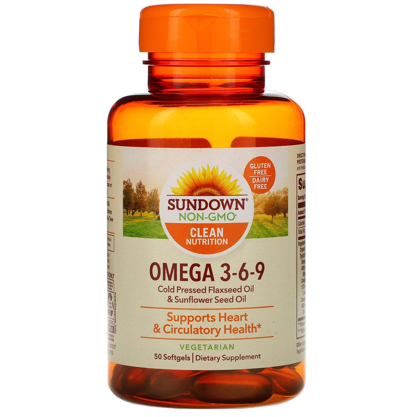 Sundown Naturals, Omega 3-6-9, 50 cápsulas blandas