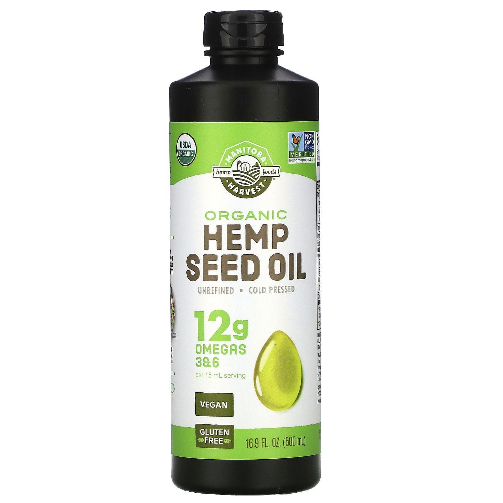 Manitoba Harvest, Aceite de Cáñamo con Certificado Orgánico, 16.9 fl oz (500 ml)