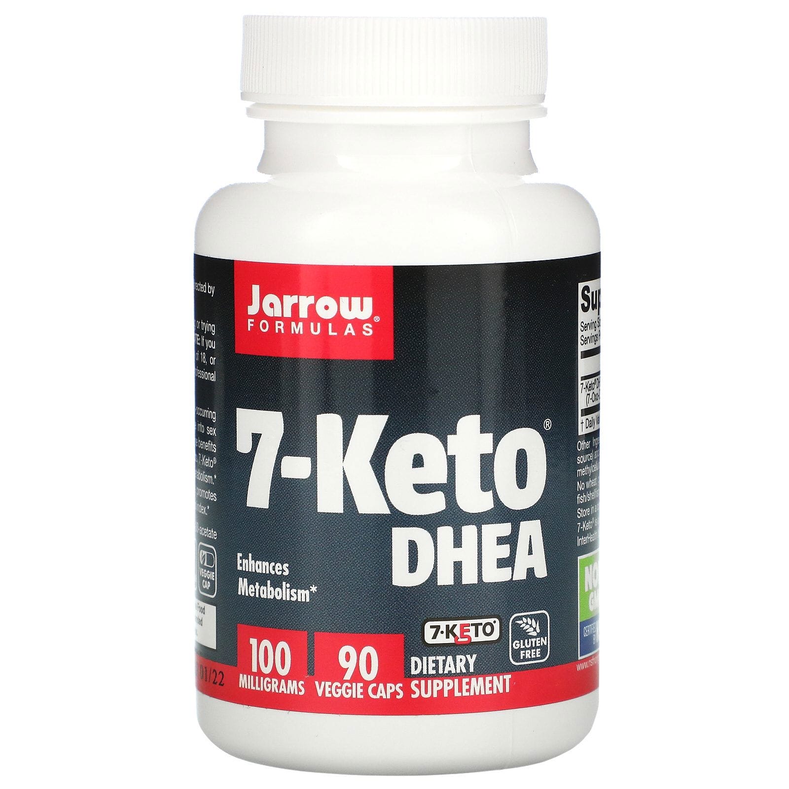 Jarrow Formulas, 7-Keto DHEA, Suplemento alimentario 100 mg, 90 cápsulas vegetales