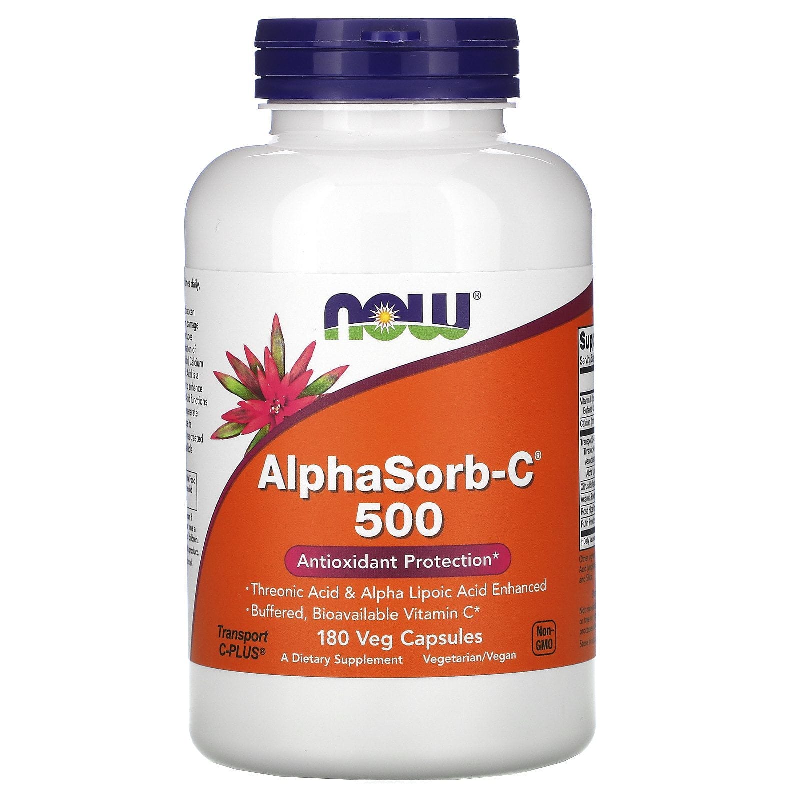 Now Foods, AlphaSorb-C 500, 180 cápsulas vegetales