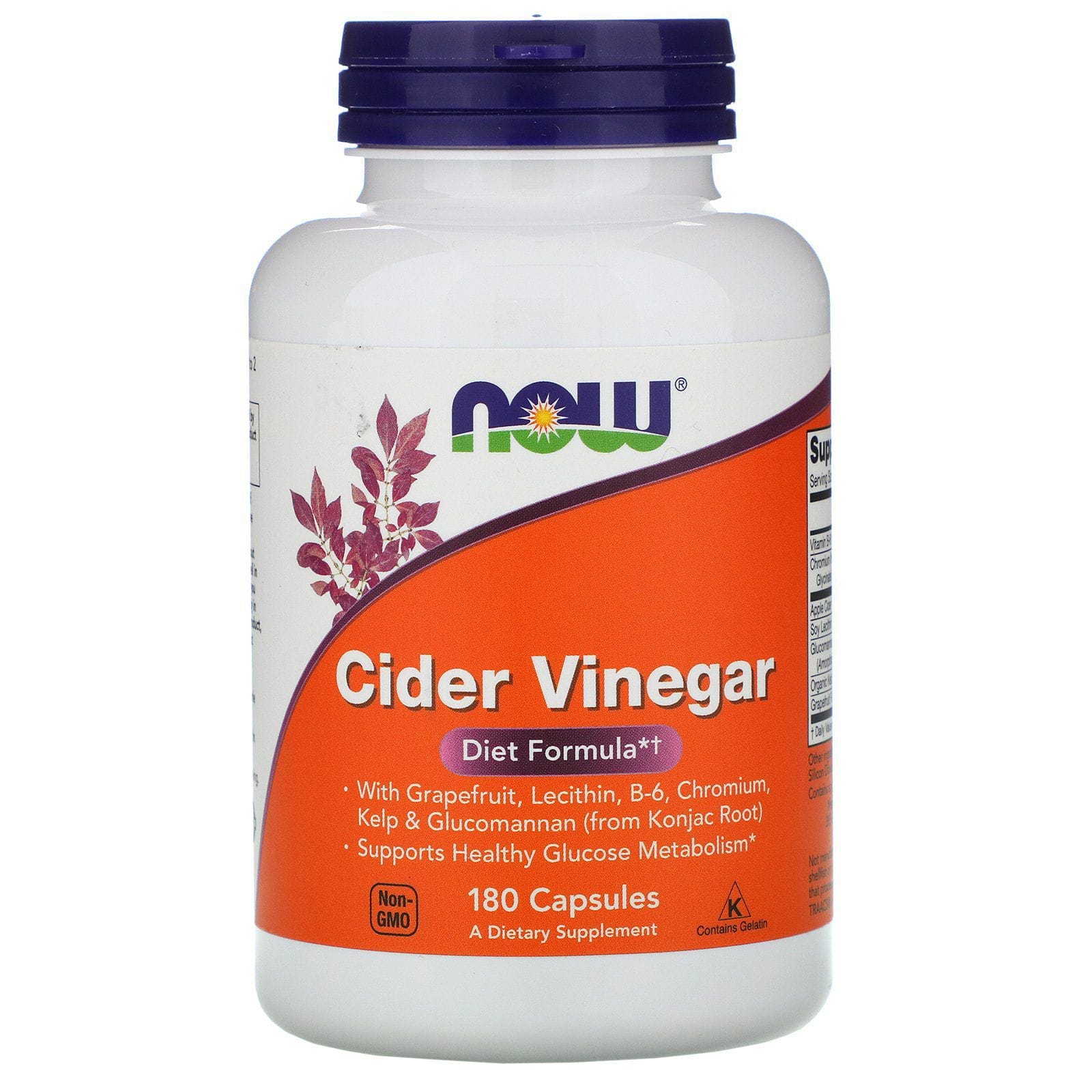 Now Foods, Vinagre de Sidra, 180 Cápsulas