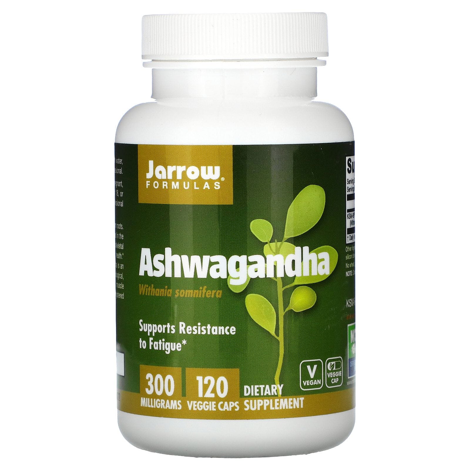 Jarrow Formulas, Ginseng indio, 300 mg, 120 cápsulas vegetales