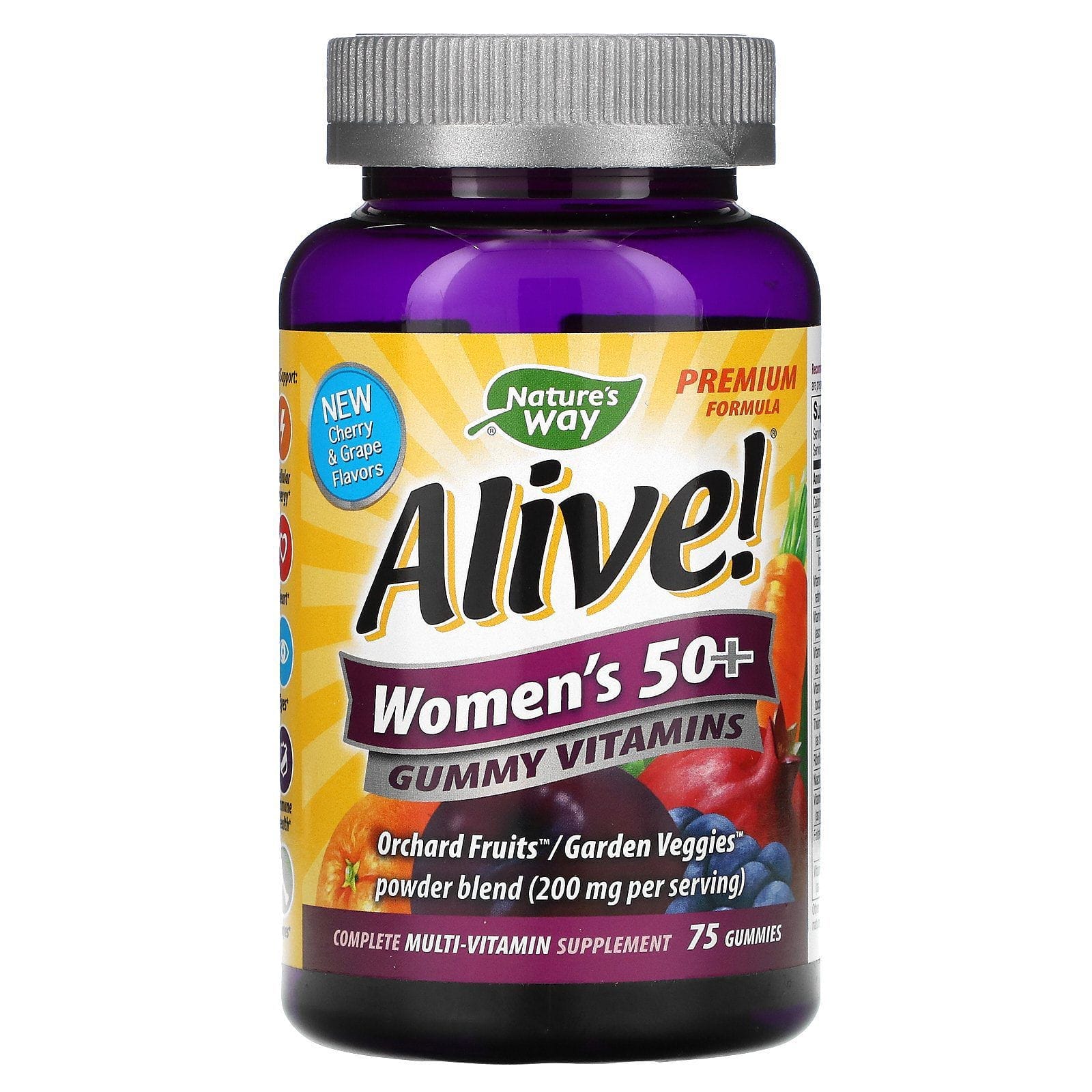 Nature's Way, Alive! - Gominolas de Vitaminas para Mujeres 50+, 75 Gominolas