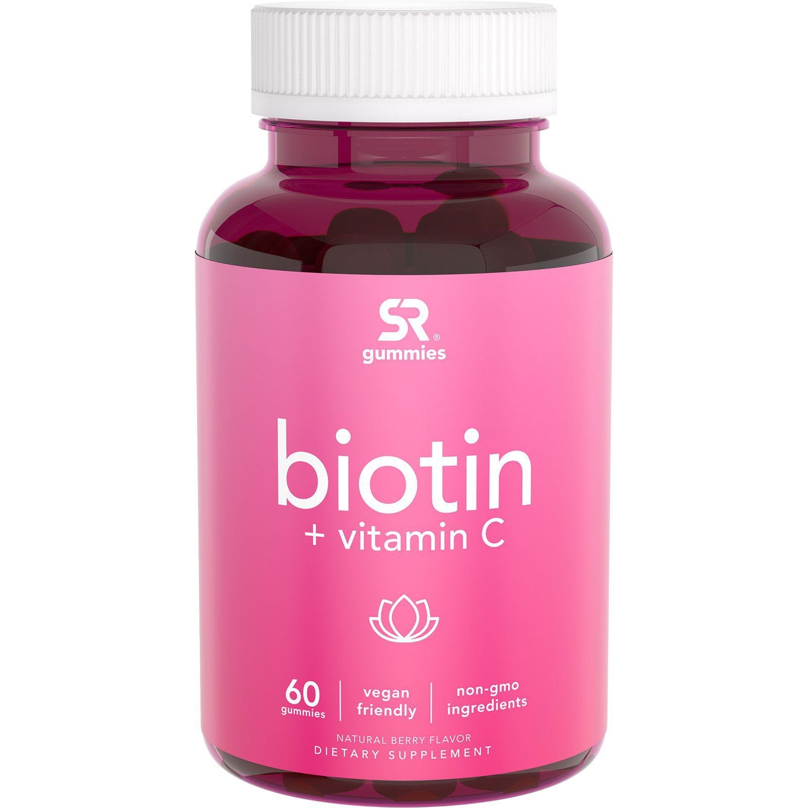 Sports Research, Biotin + Vitamin C, Natural Berry, 60 Gummies