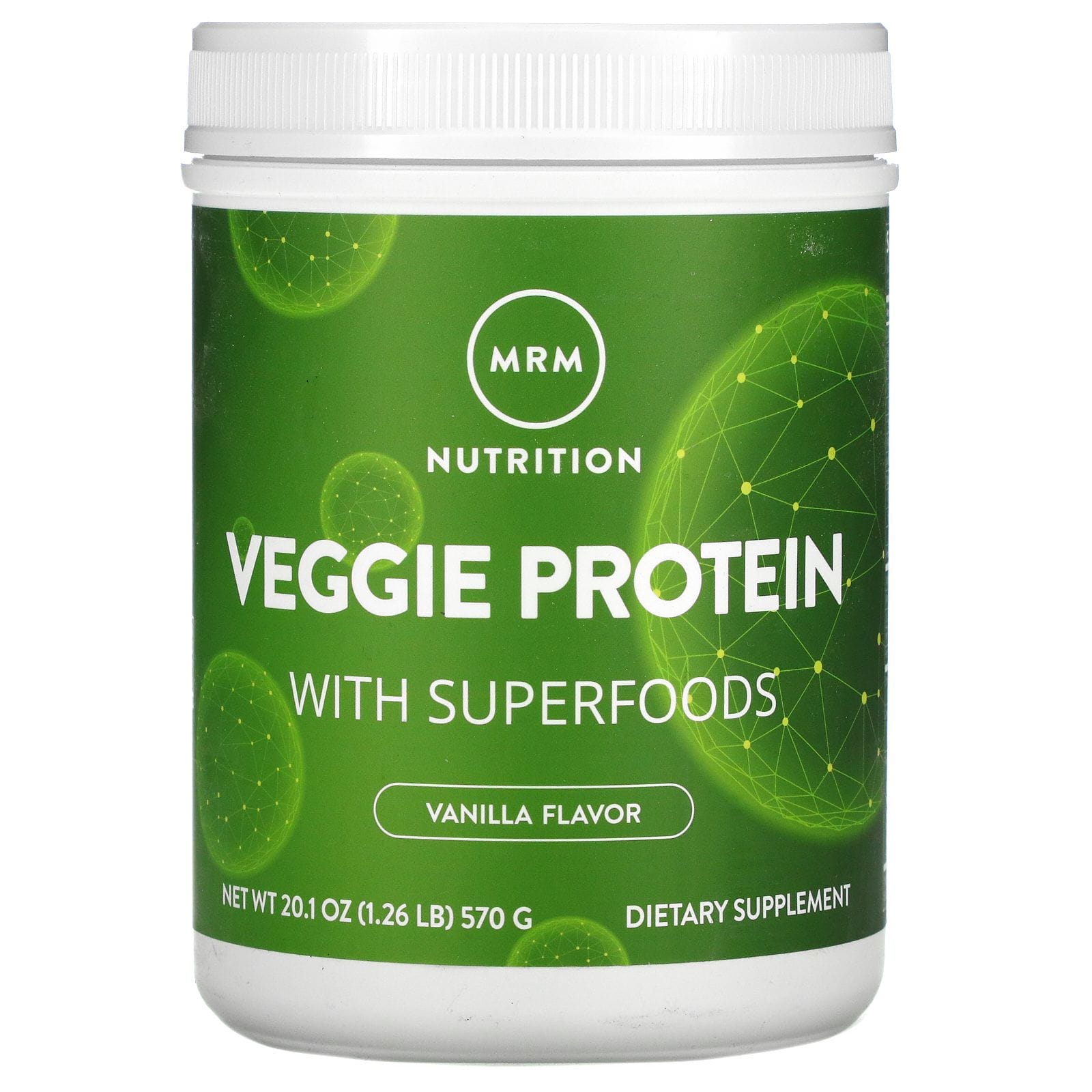 MRM, Nutrition, Veggie Protein with Superfoods, Vanilla, 20.1 oz (570 g)