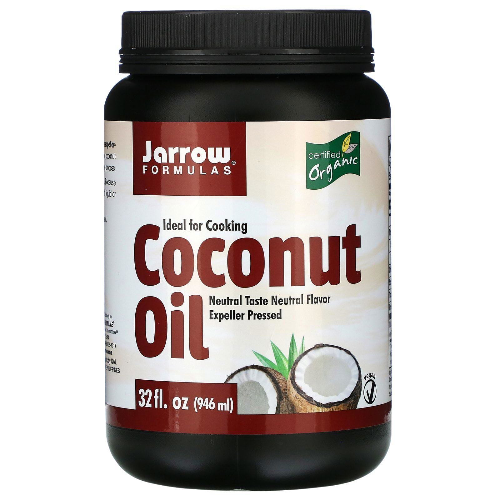 Jarrow Formulas, Aceite de coco orgánico, Prensado por expulsor, 946 ml (32 oz. líq.)