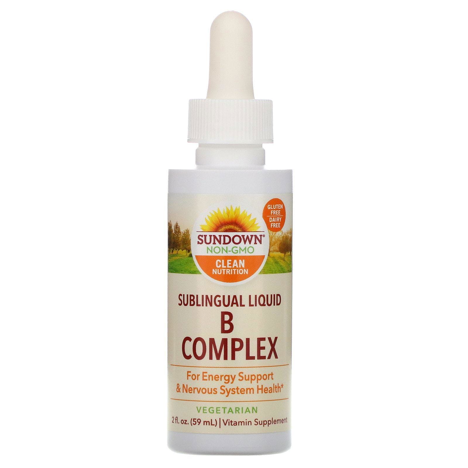Sundown Naturals, Complejo B Sublingual con B-12, 2 fl oz (59 ml)