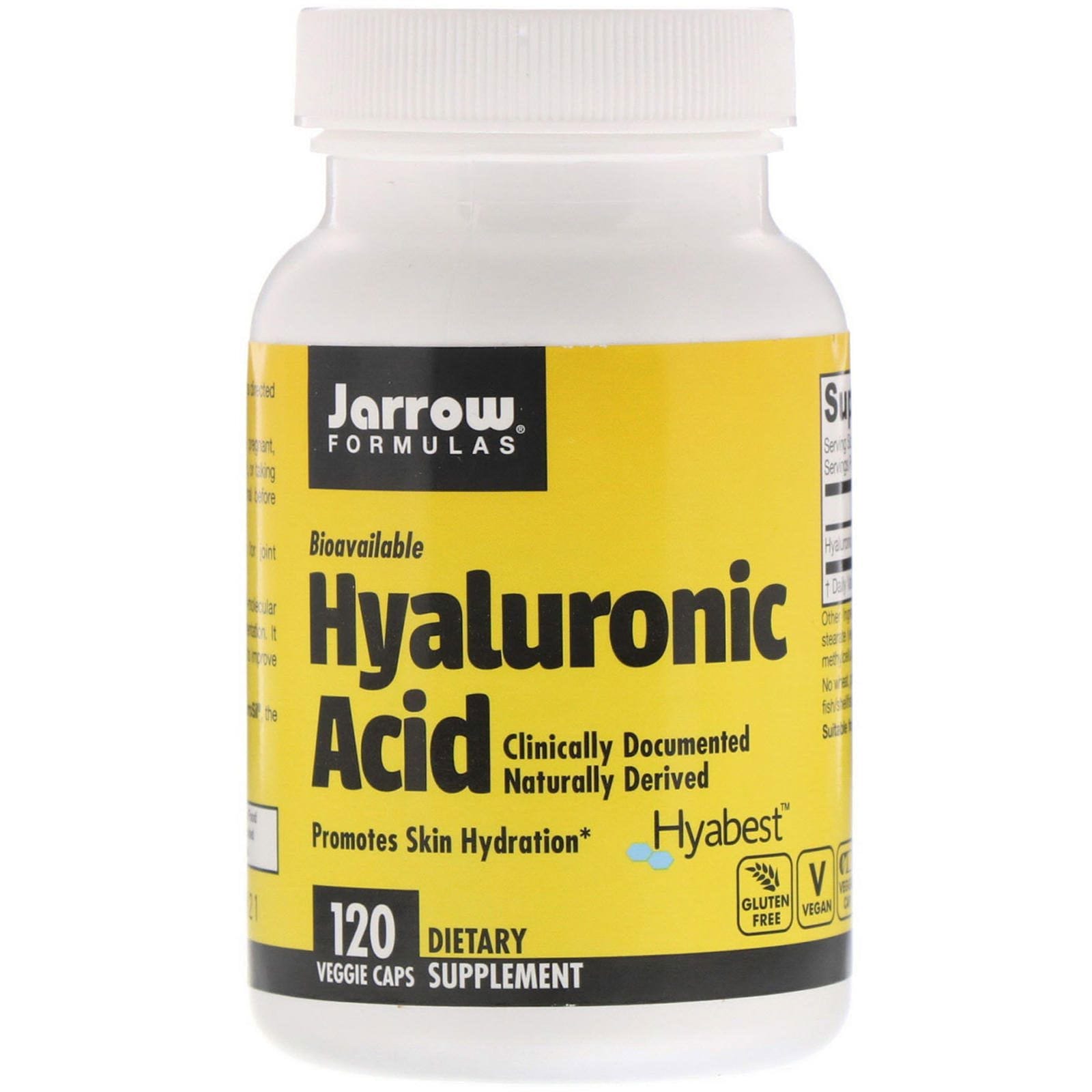 Jarrow Formulas, Ácido hialurónico, 120 cápsulas vegetales