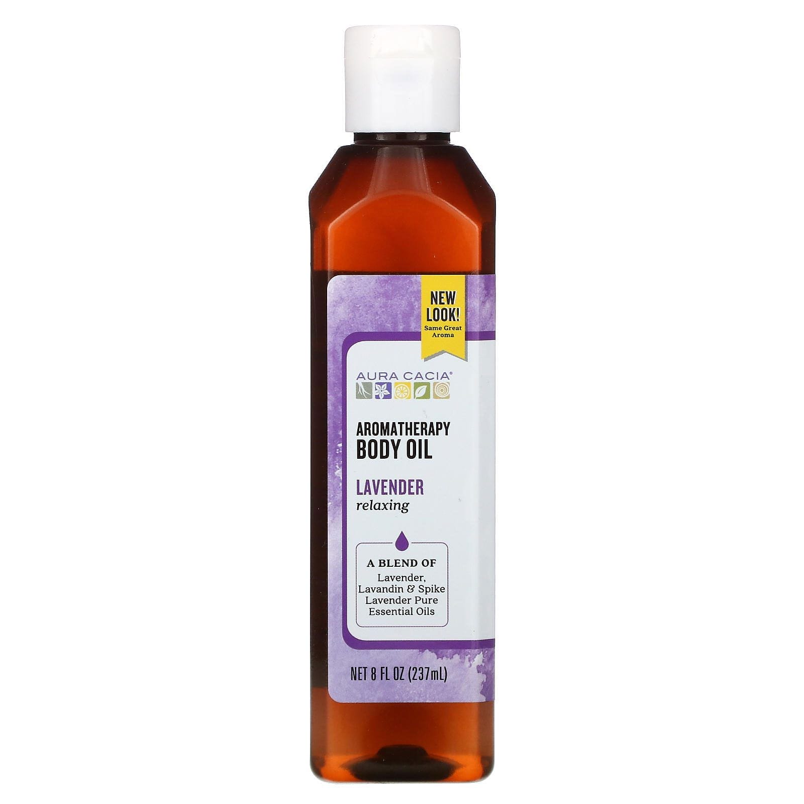 Aura Cacia, Aceite para el Cuerpo de Aromaterapia, Lavanda Relajante, 8 fl oz (237 ml)