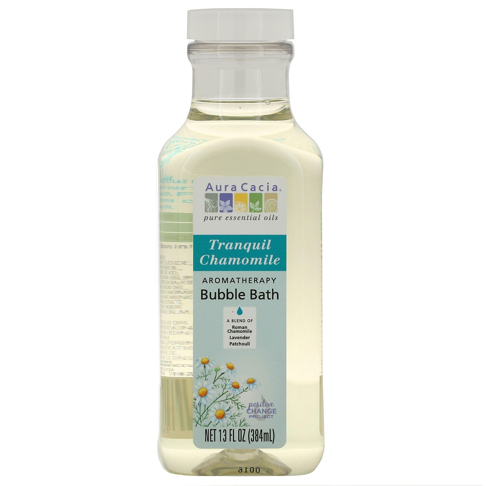 Aura Cacia, Baño de burbujas aromaterapia, manzanilla calma, 13 fl oz (384 ml)