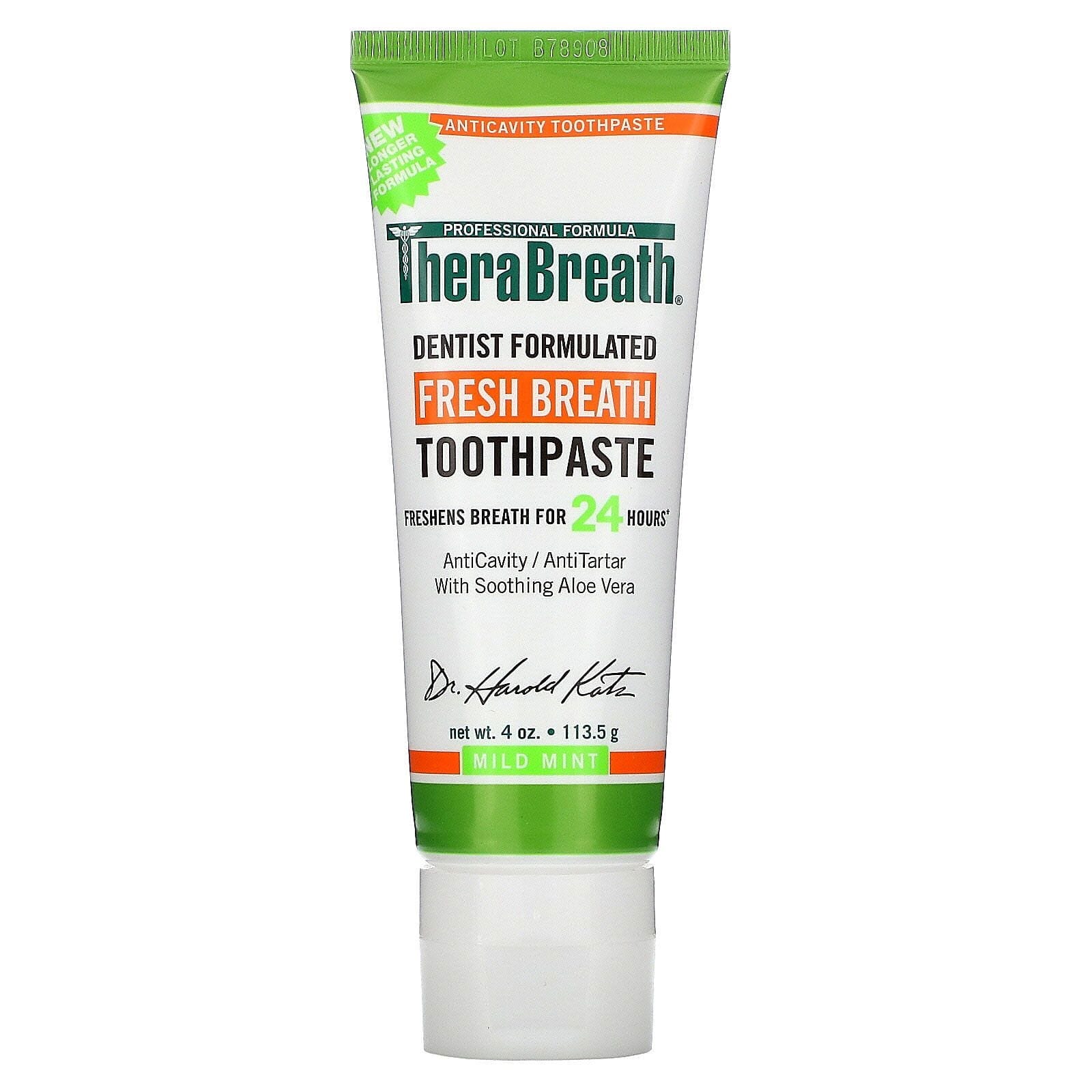 TheraBreath, Fresh Breath Toothpaste, Sabor a Menta Suave, 4 oz (113.5 g)