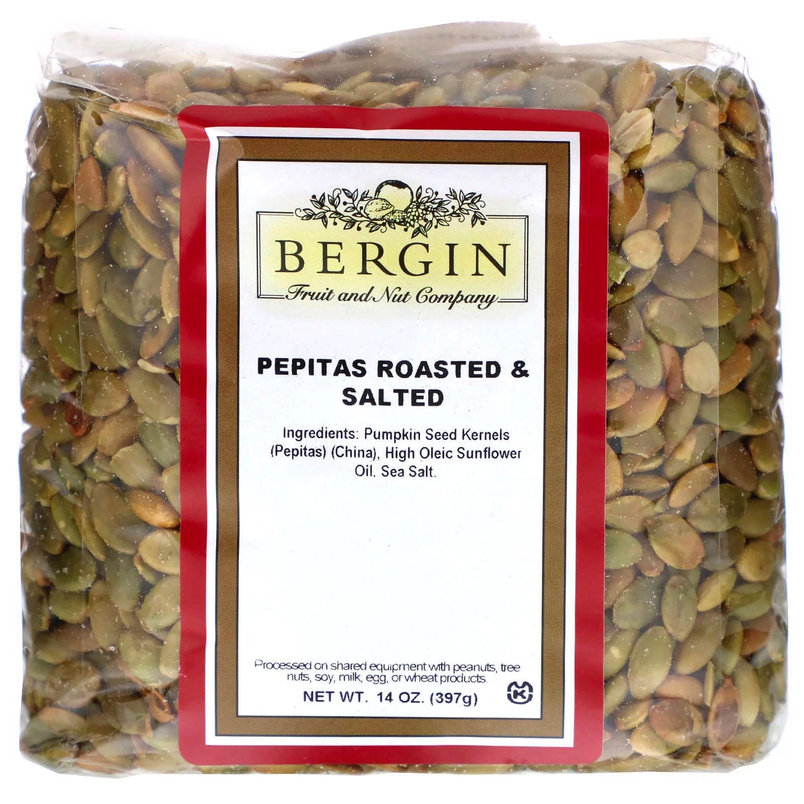Bergin Fruit and Nut Company, Pepitas tostadas & saladas, 14 oz