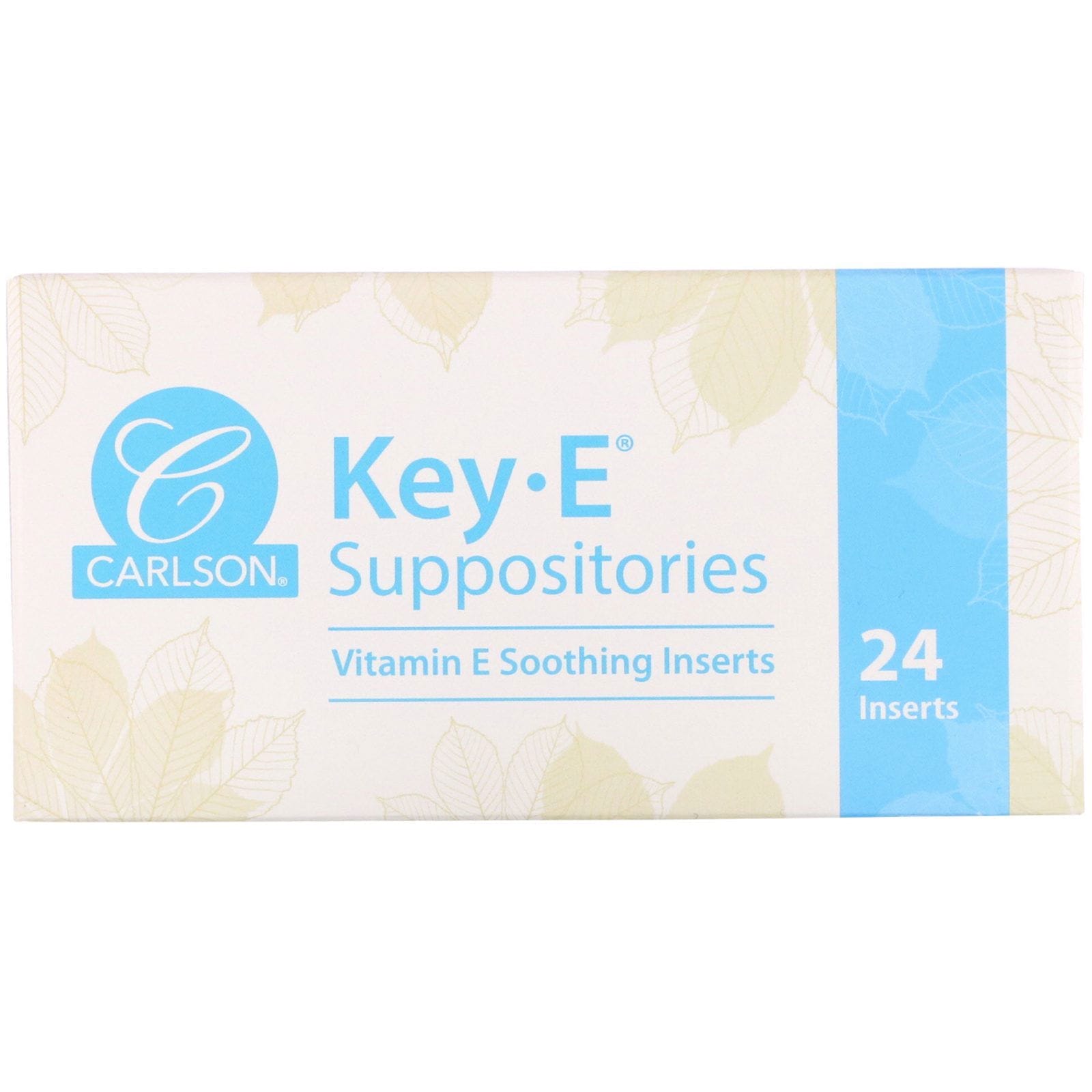 Carlson Labs, Supositorios Key•E supositorios, 24 inserciones calmantes