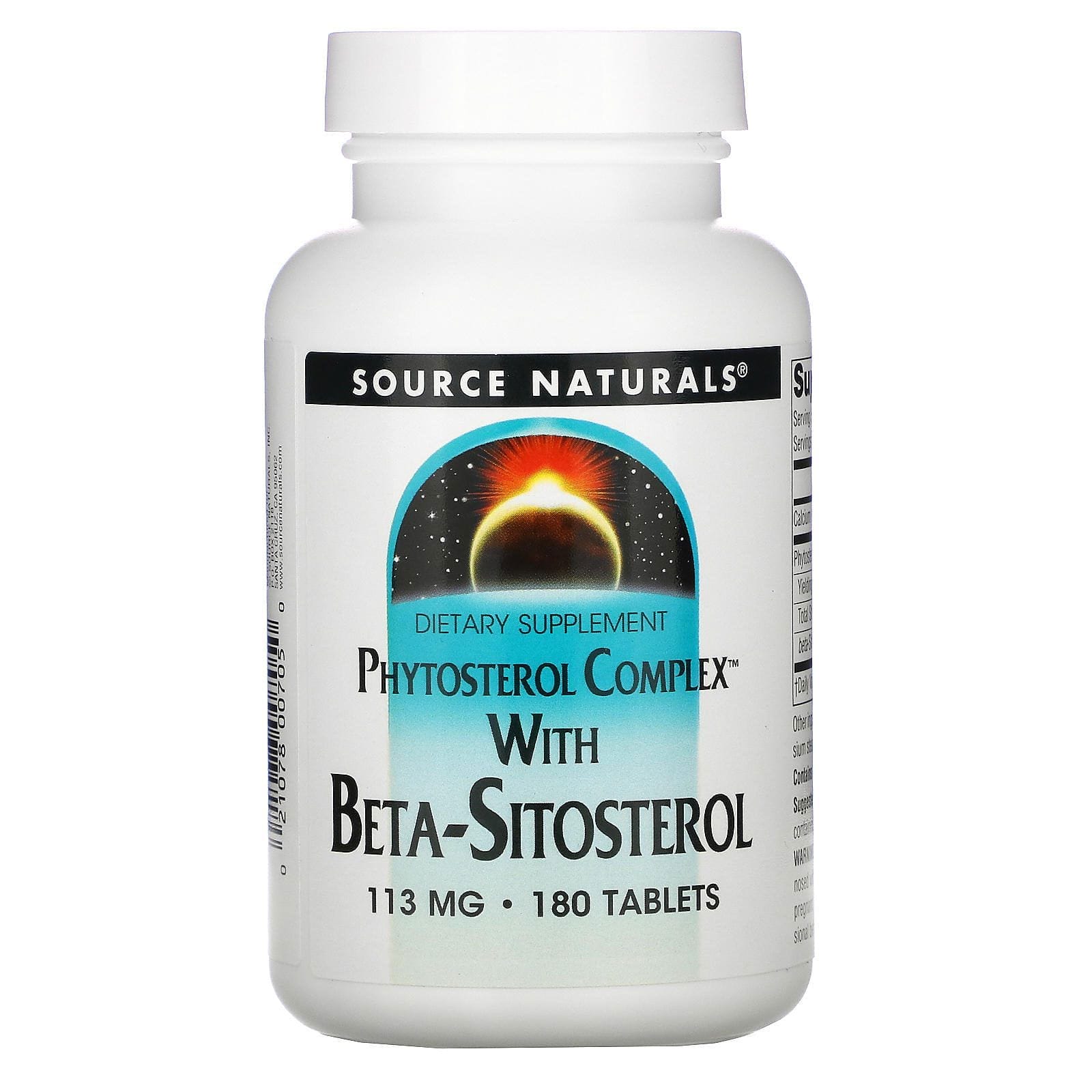 Source Naturals, Phytosterol Complex with Beta-Sitosterol, 113 mg, 180 Tablets