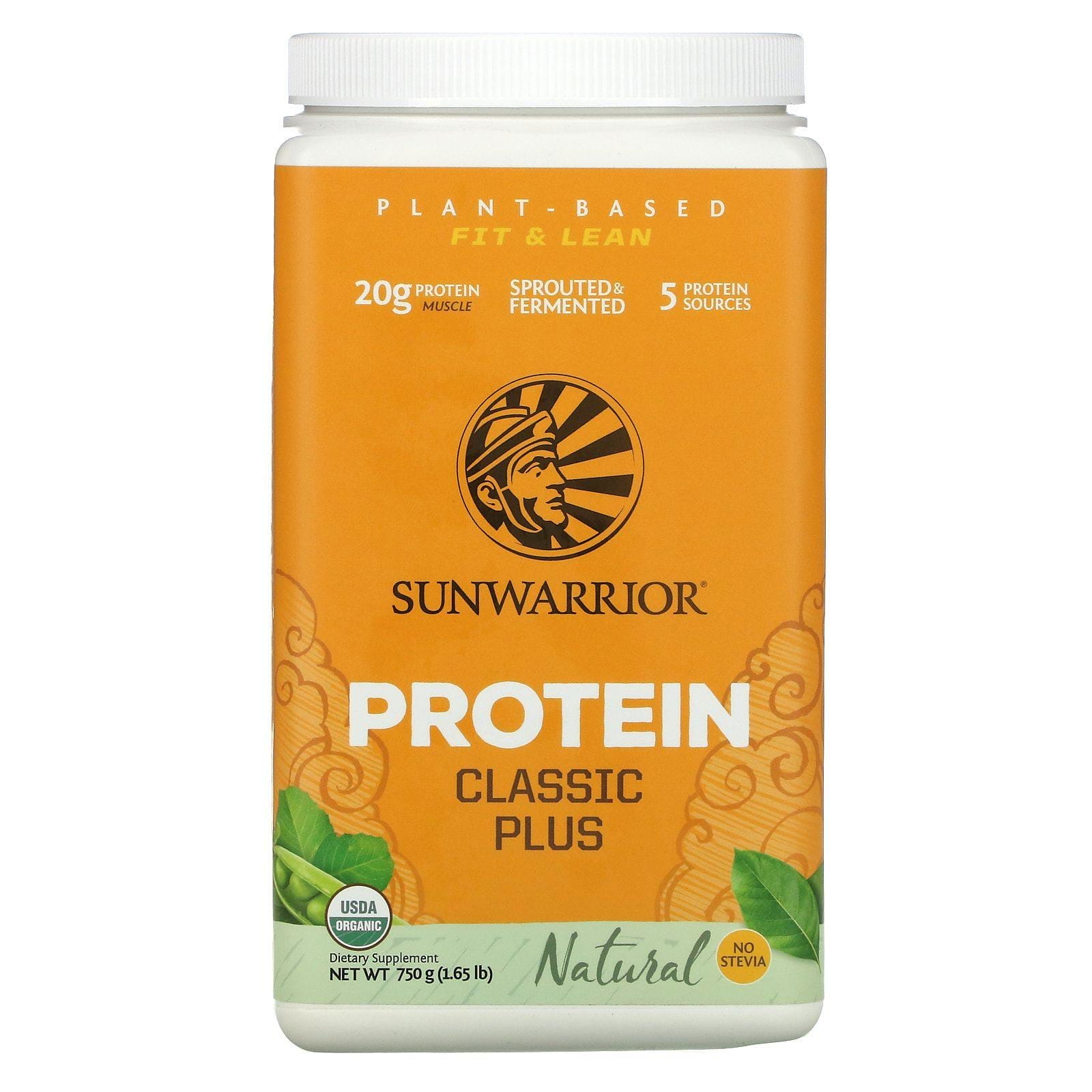 Sunwarrior, Protein Classic Plus, Plant Based, Natural, 1.65 lb (750 g)