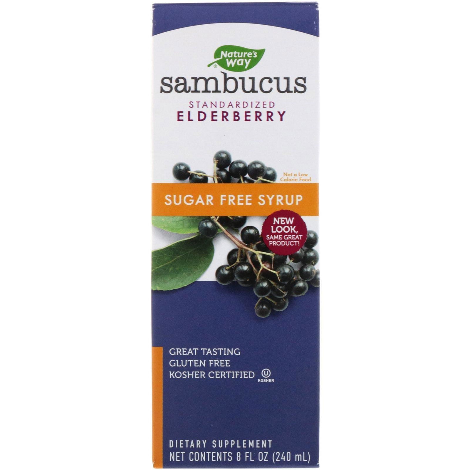 Nature's Way, Sambucus, Bayas de Saúco Estandarizadas, Sin azúcar, 8 fl oz (240 ml)