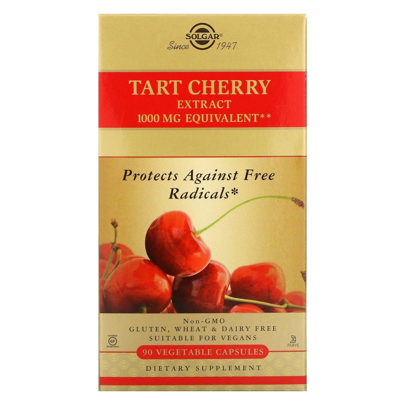 Solgar, Extracto de cereza ácida, 1000 mg, 90 cápsulas vegetales