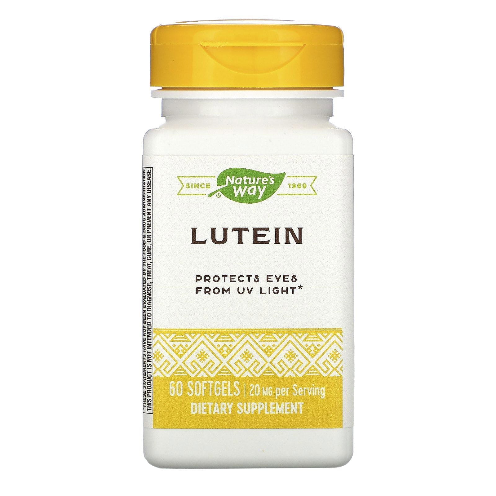 Nature's Way, Luteína 20 mg, 60 cápsulas blandas