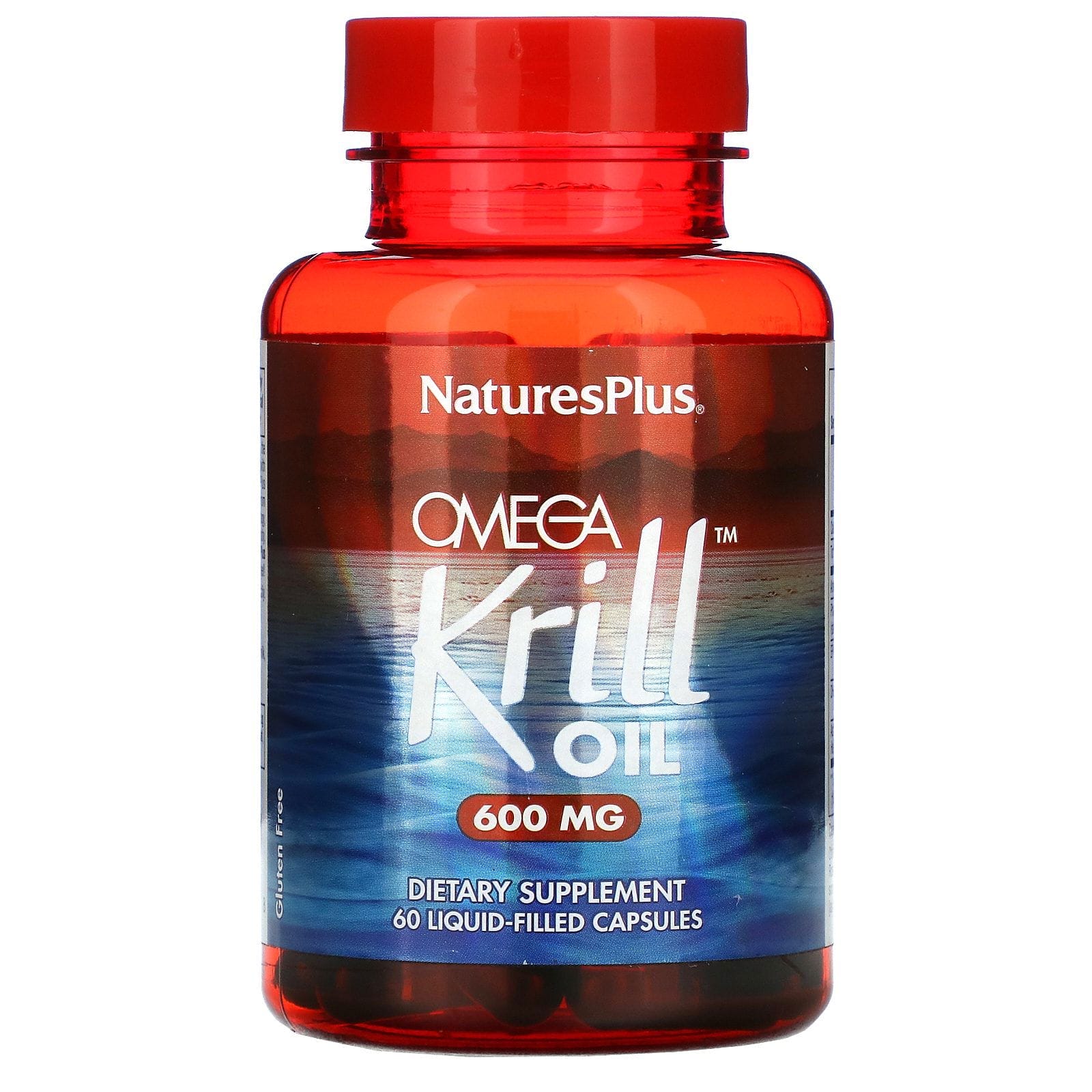 Nature's Plus, Aceite Omega Krill, 600 mg, 60 cápsulas con rellleno líquido
