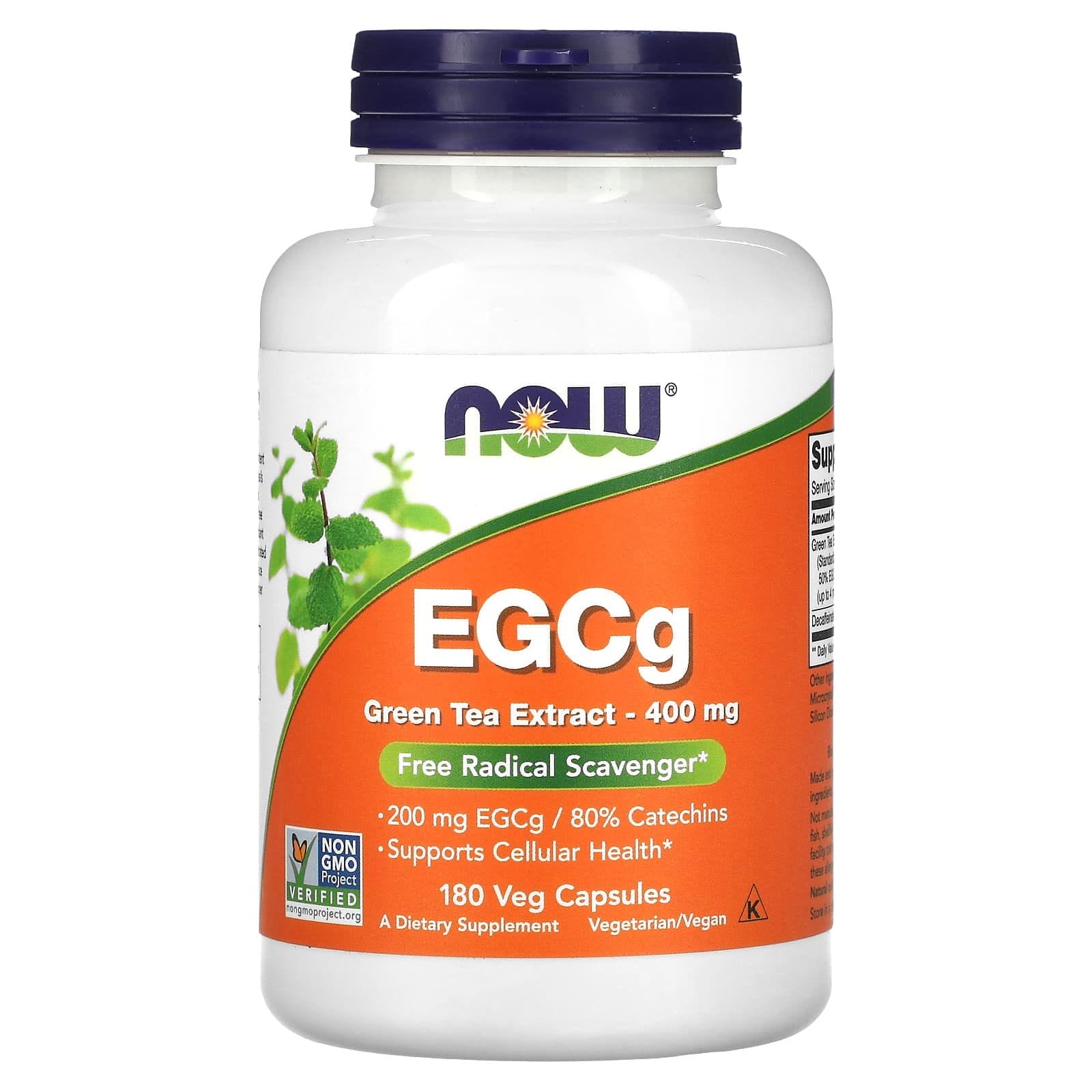 NOW Foods, EGCG, Extracto de té verde, 400 mg, 180 cápsulas vegetales