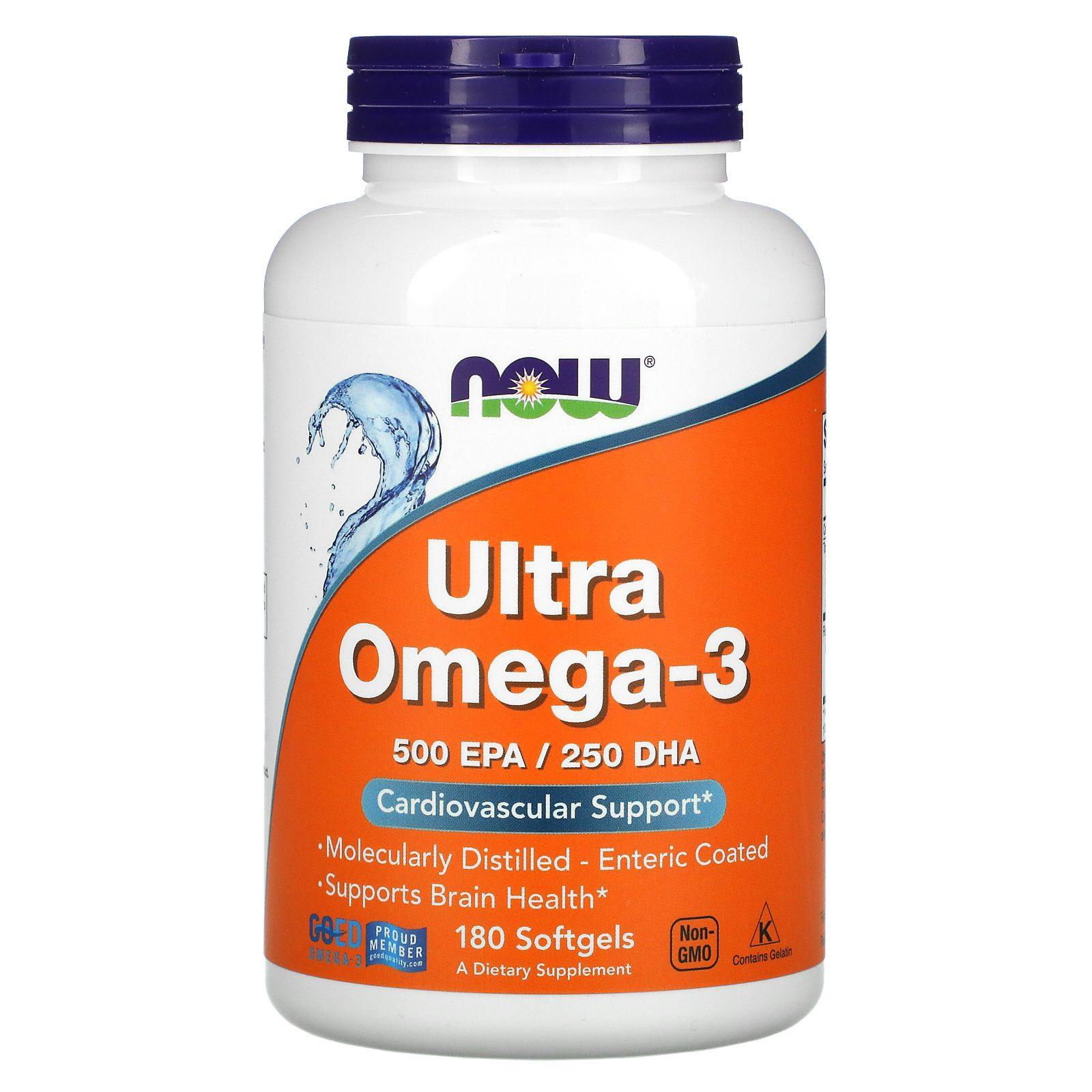 Now Foods, Ultraomega-3, 180 cápsulas blandas