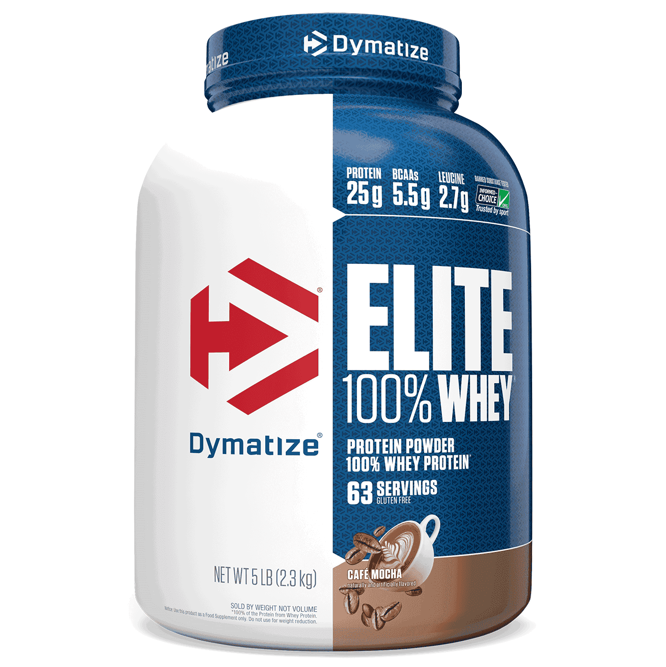 Dymatize Nutrition, Élite, 100% proteína en polvo de suero de leche, café moca, 5 libras (2,27 kg)