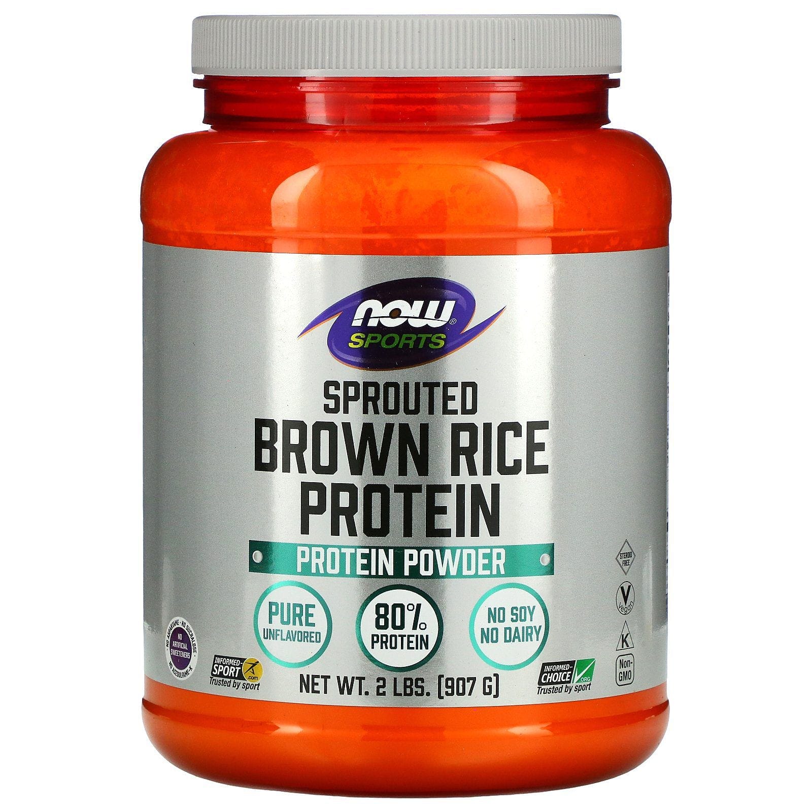 Now Foods, Deportes, Proteína de arroz integral germinado, 2 lbs (907 g)