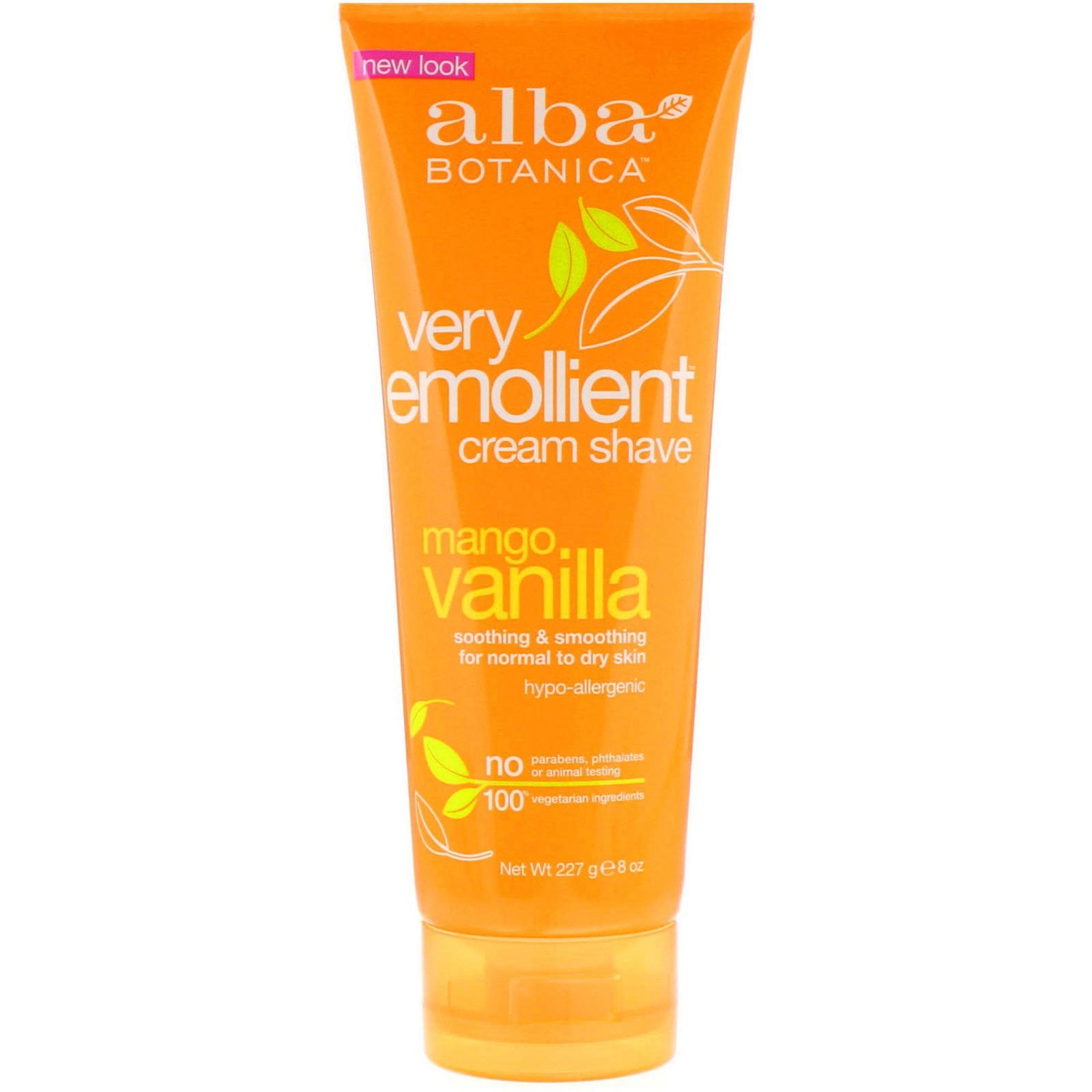 Alba Botanica, Natural, Espuma de Afeitar Muy Emoliente, Mango y Vainilla, 8 oz (227 g)
