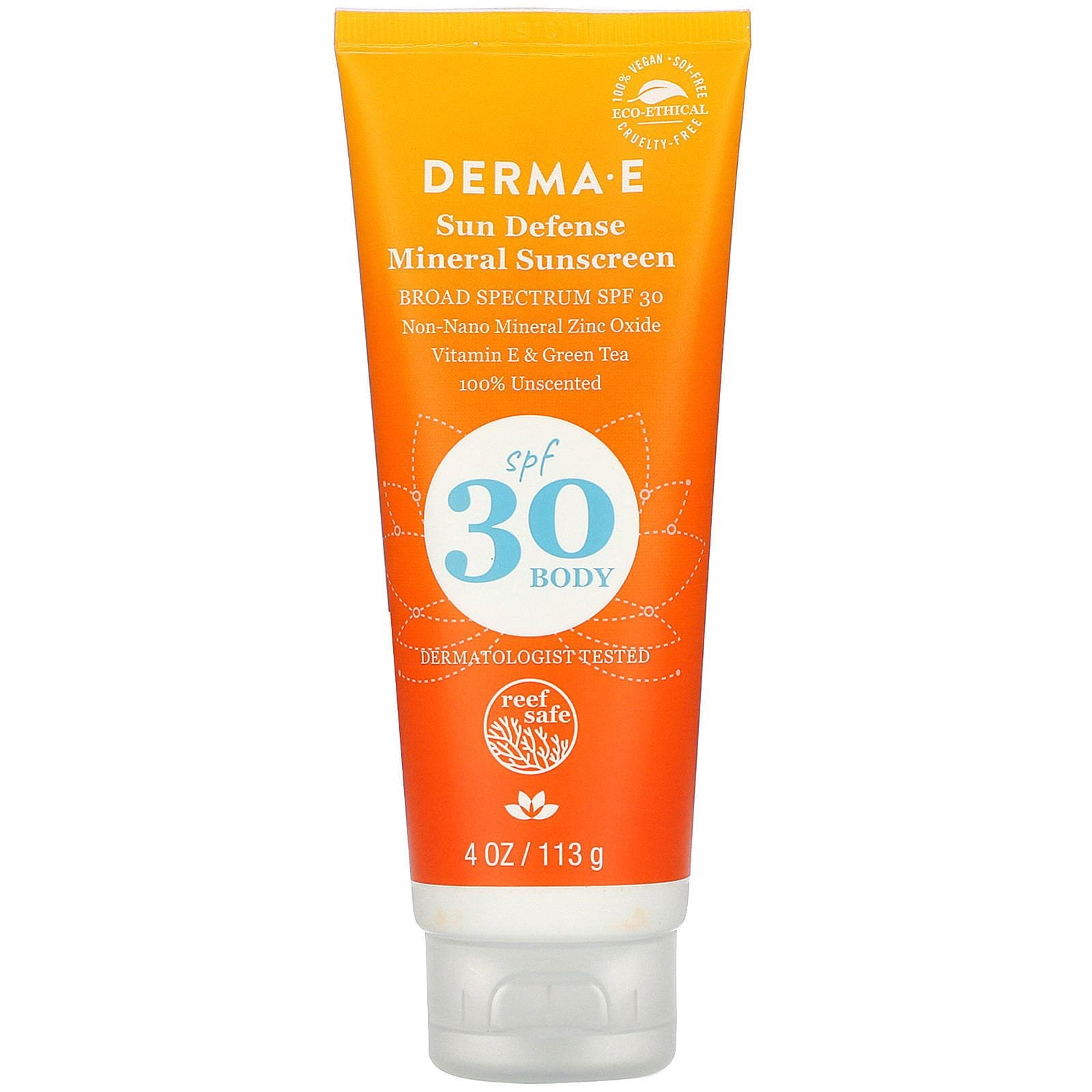 Derma E, Sun Defense Mineral Sunscreen, SPF 30, 4 oz (113 g)