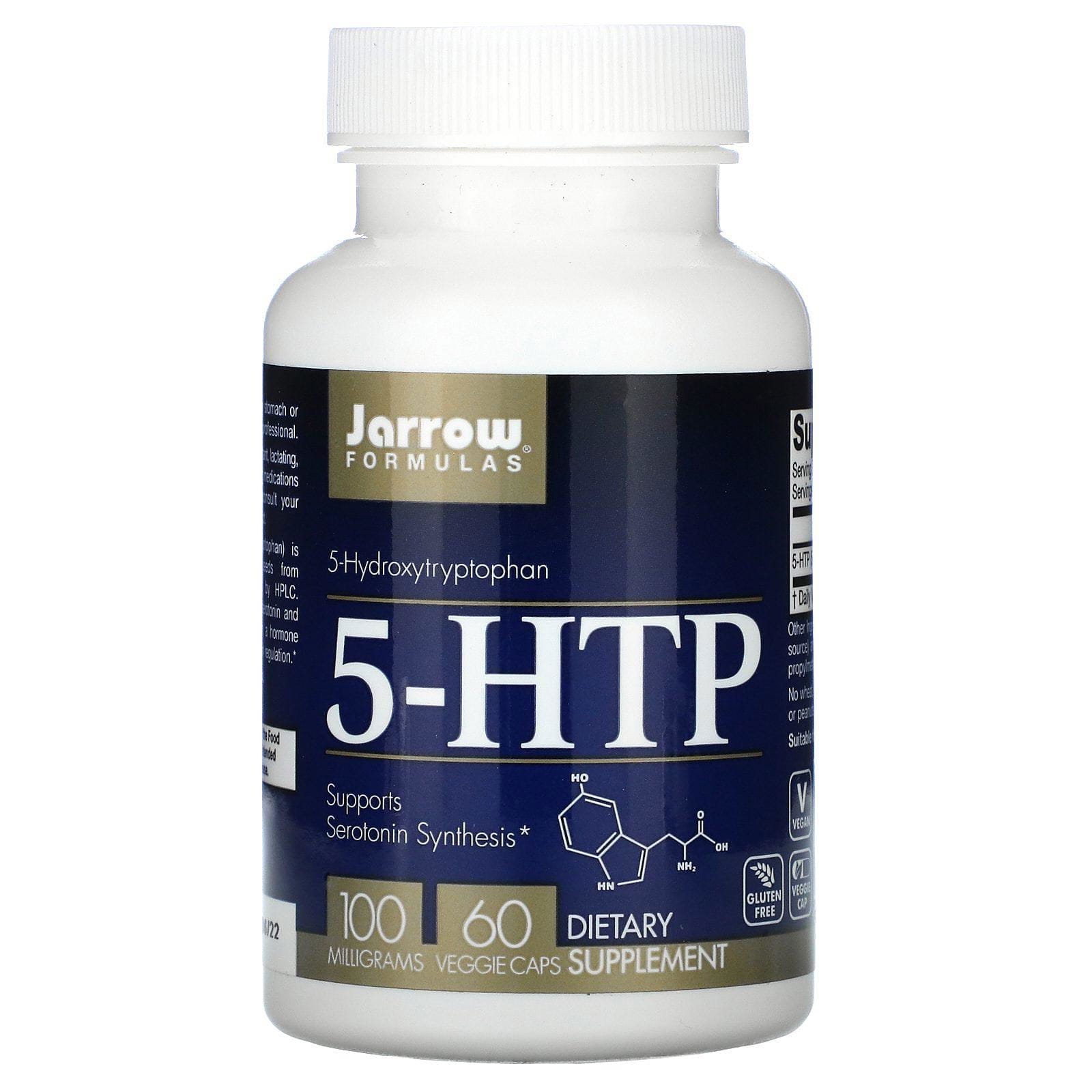 Jarrow Formulas, 5-hidroxitriptófano, 100 mg, 60 cápsulas vegetales
