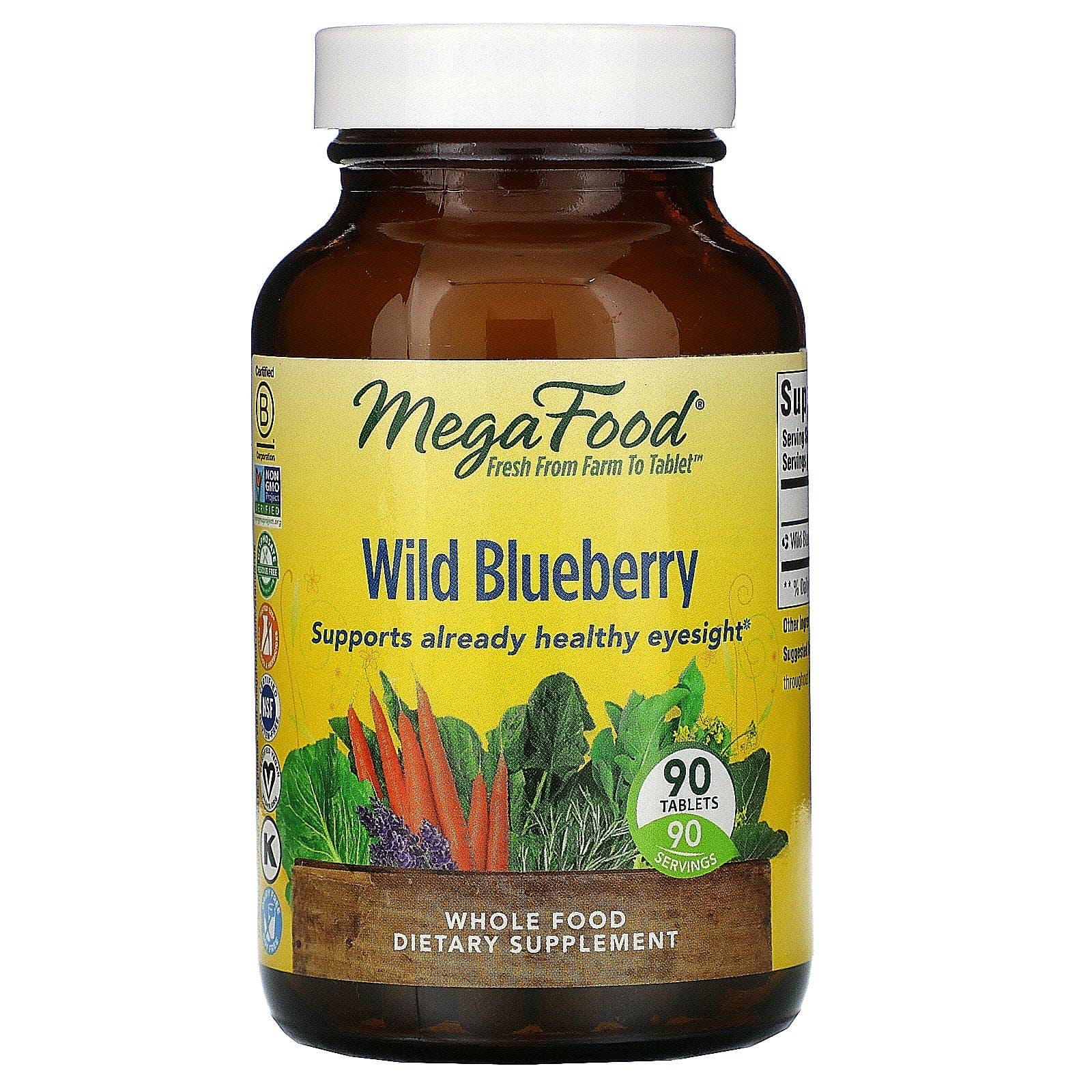 MegaFood, Arándano azul silvestre, 90 comprimidos