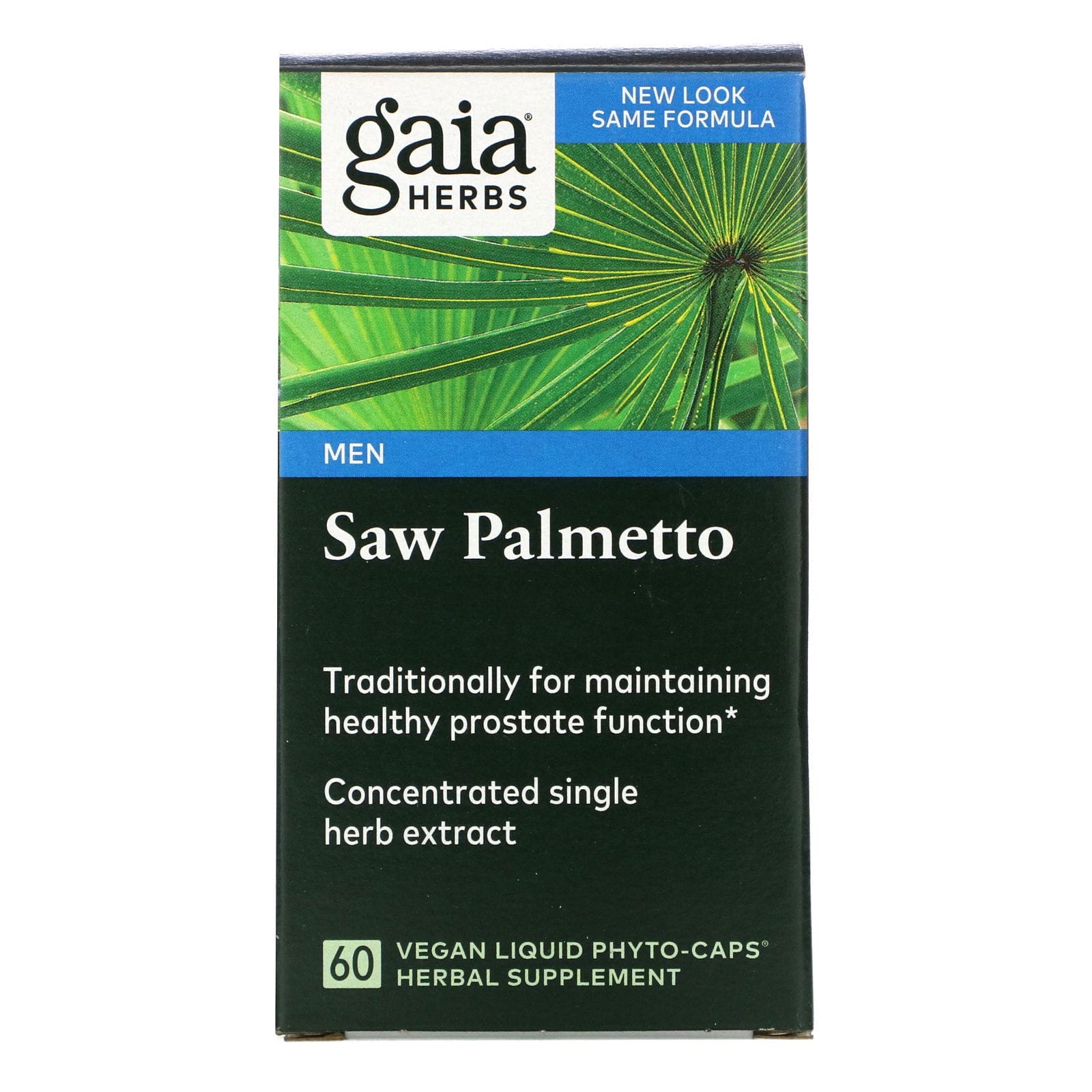 Gaia Herbs, Palma enana americana para hombres, 60 fitocápsulas Liquid Phyto-Caps veganas