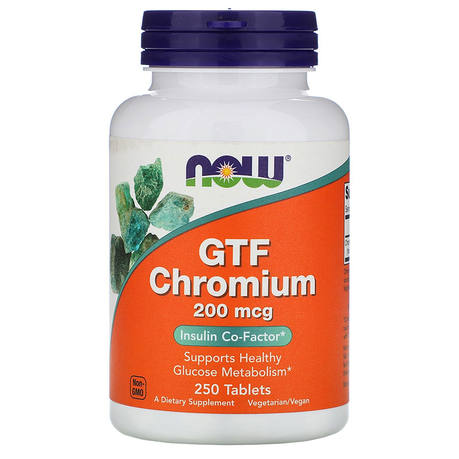 Now Foods, Cromo GTF, 200 mcg, 250 comprimidos