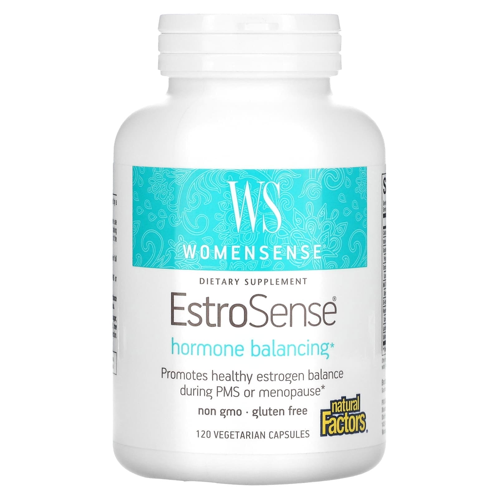 Natural Factors, WomenSense, EstroSense, Equilibrio hormonal, 120 cápsulas vegetales