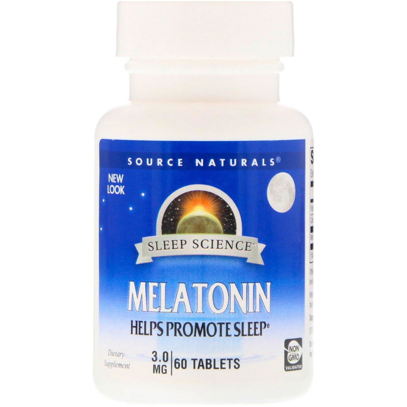 Source Naturals, Melatonina, 3 mg, 60 Tabletas