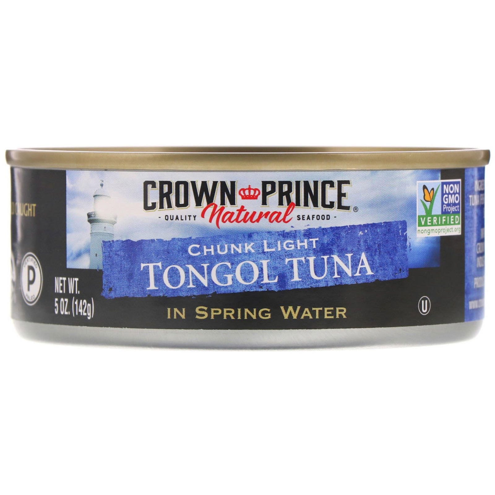 Crown Prince Natural, Atún Tongol Ligero, en Agua de Manantial, 5 oz (142 g)