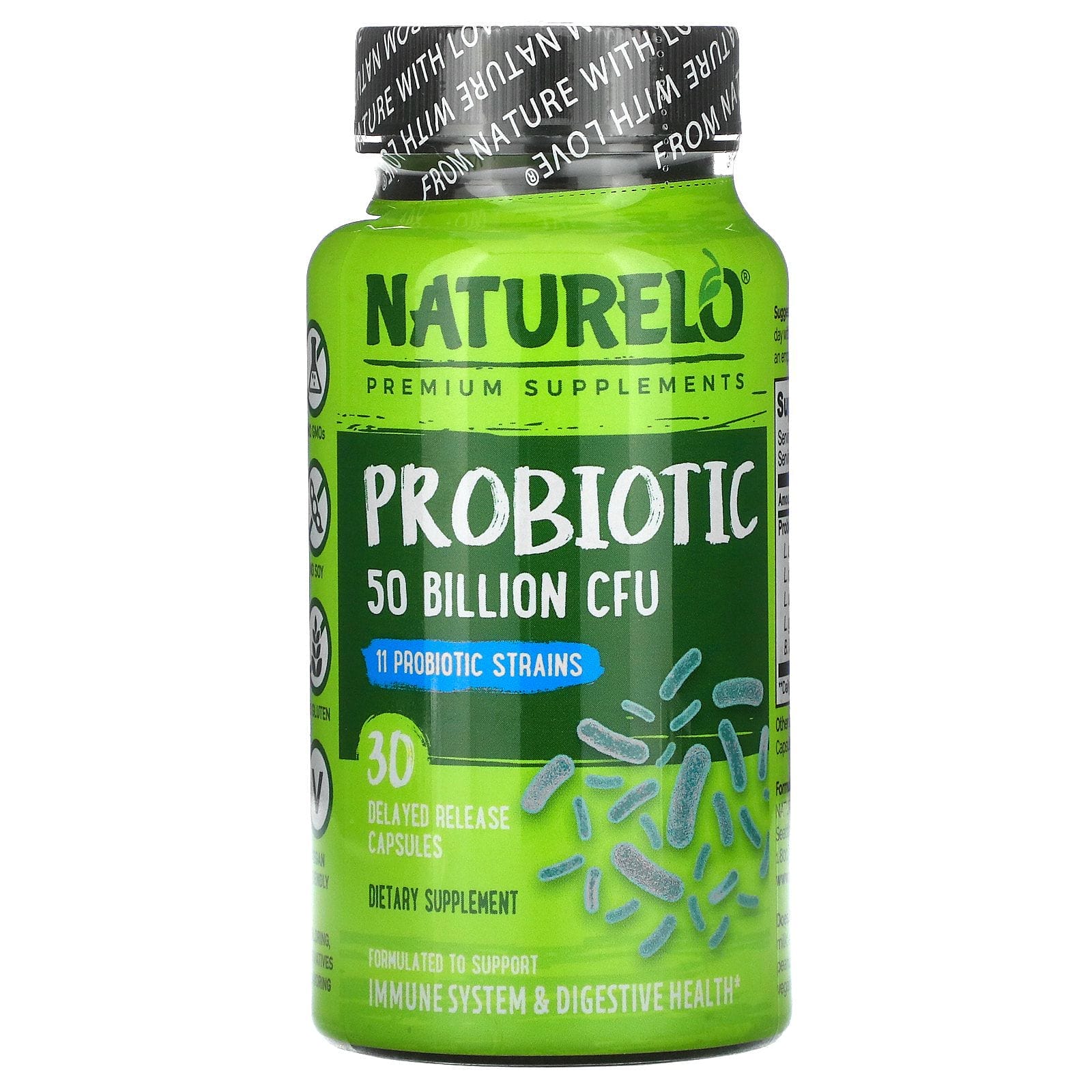 NATURELO, Probiotic, 50 Billion CFU, 30 Delayed Release Capsules