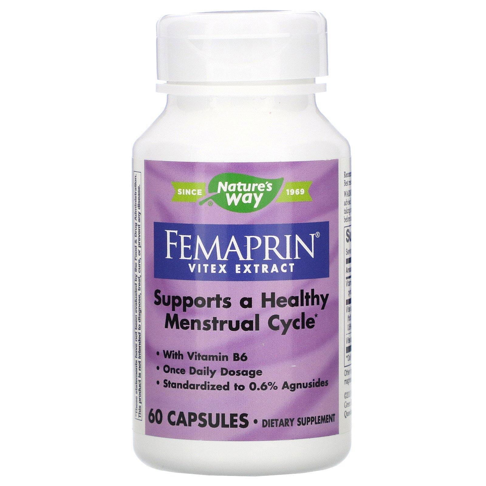 Nature's Way, Femaprin, extracto de vitex, 60 cápsulas
