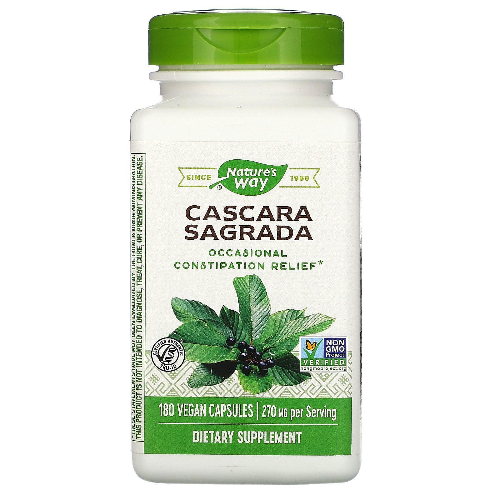 Nature's Way, Cascara Sagrada, 270 mg, 180 Vegan Capsules