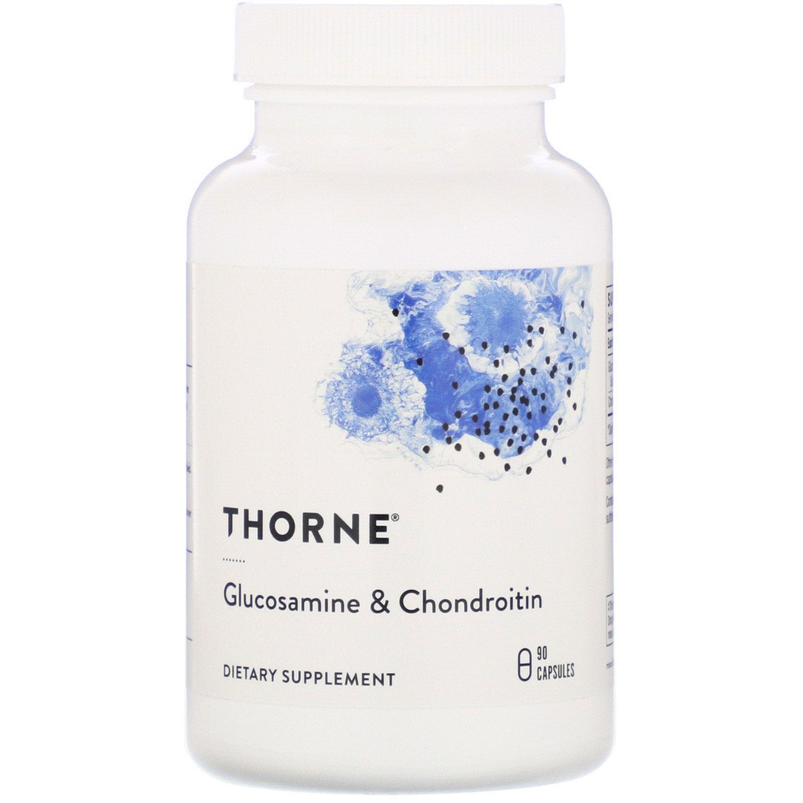 Thorne Research, Glucosamina y condroitina, 90 cápsulas
