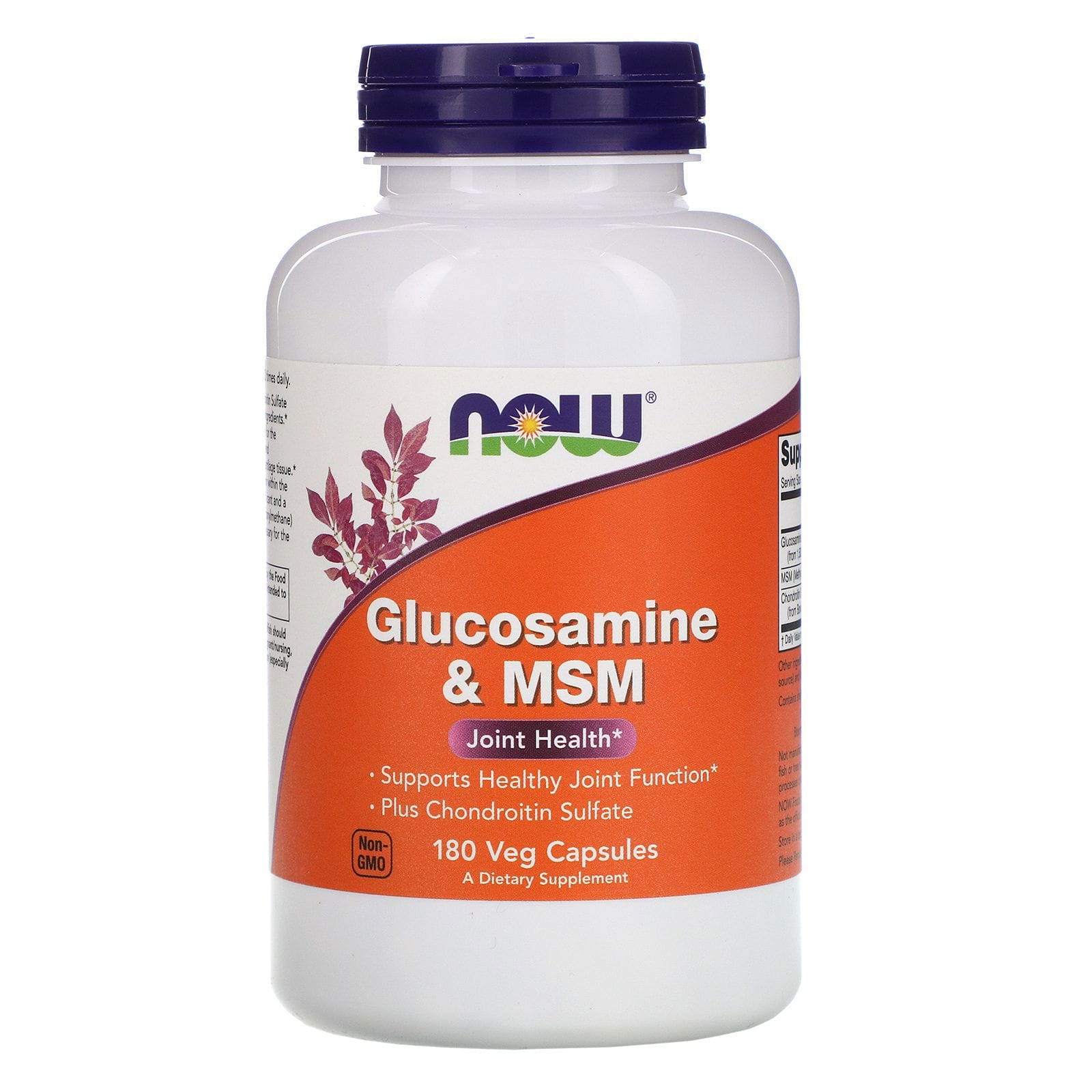 Now Foods, Glucosamina y MSM, 180 cápsulas vegetales