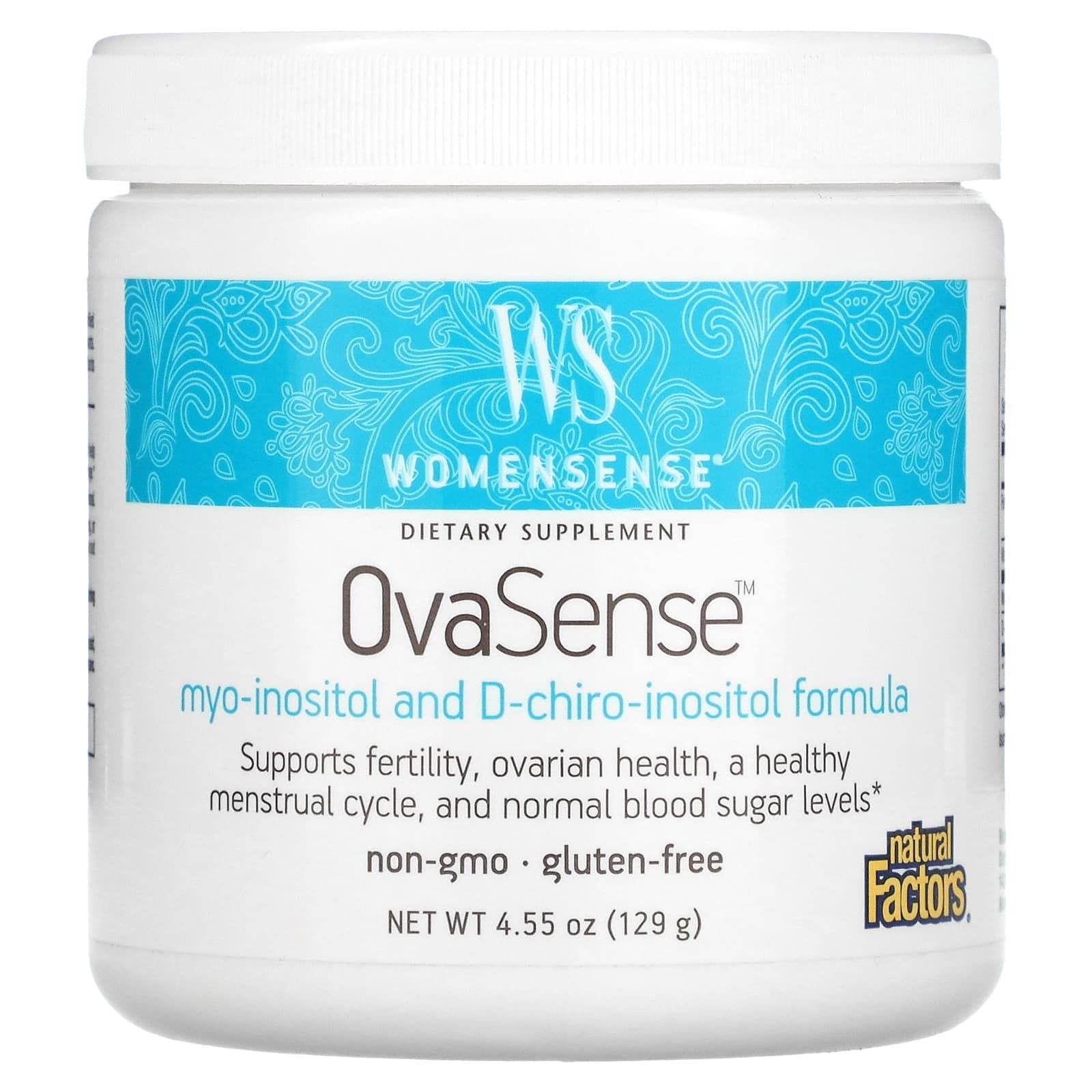 Natural Factors, WomenSense, PCOSense, Suplemento para el SOP, 129 g (4,55 oz)