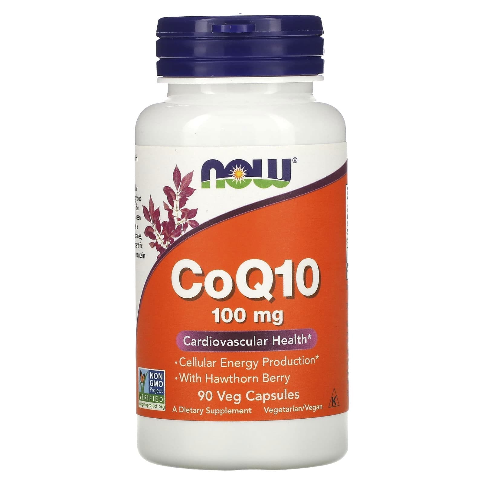 NOW Foods, CoQ10 con bayas de espino, 100 mg, 90 cápsulas vegetales