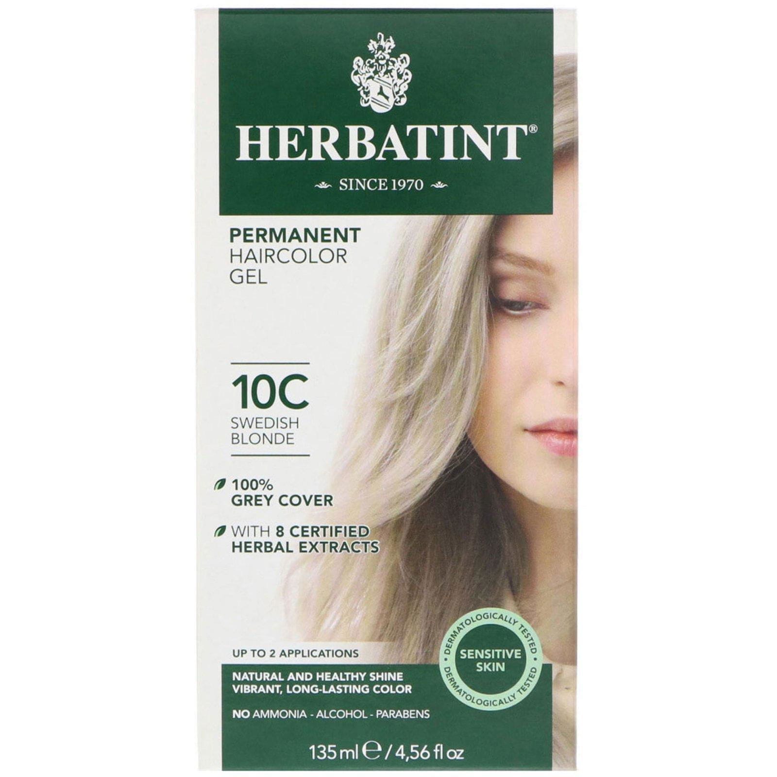 Herbatint, Tinte permanente en gel, 10C, Rubia sueca, 4.56 fl. Oz (135 ml)