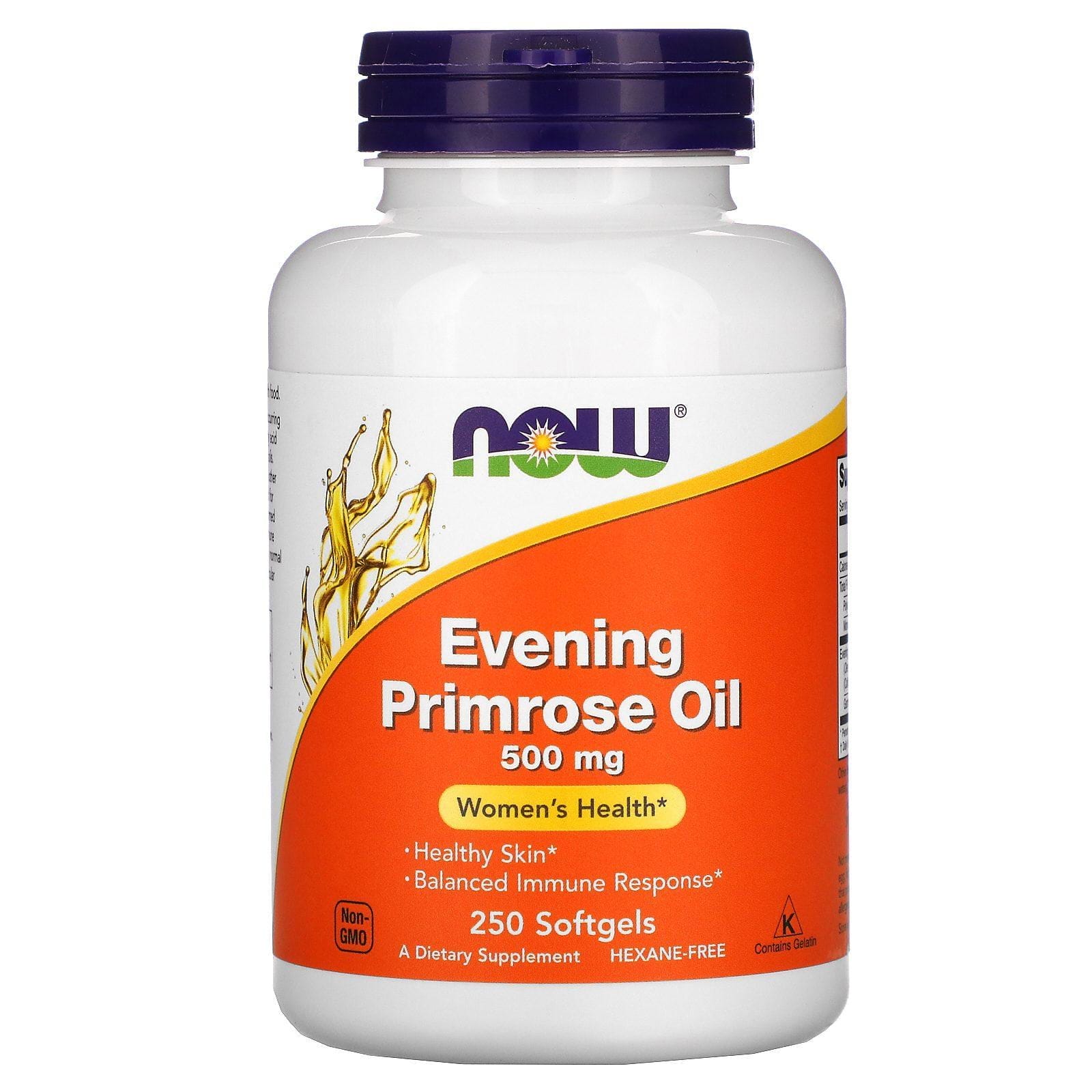 Now Foods, Aceite de Onagra, 500 mg, 250 Cápsulas Gelificadas