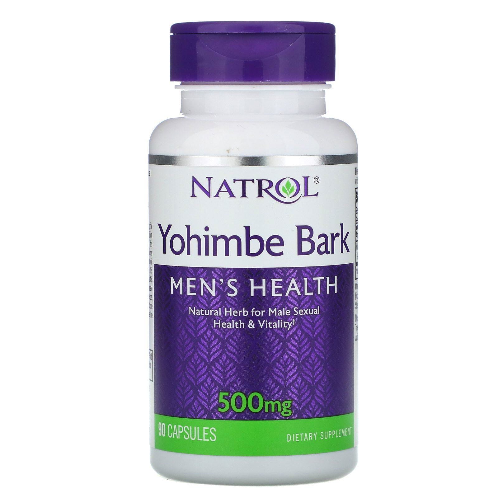 Natrol, Corteza de Yohimbe, 500 mg, 90 cápsulas